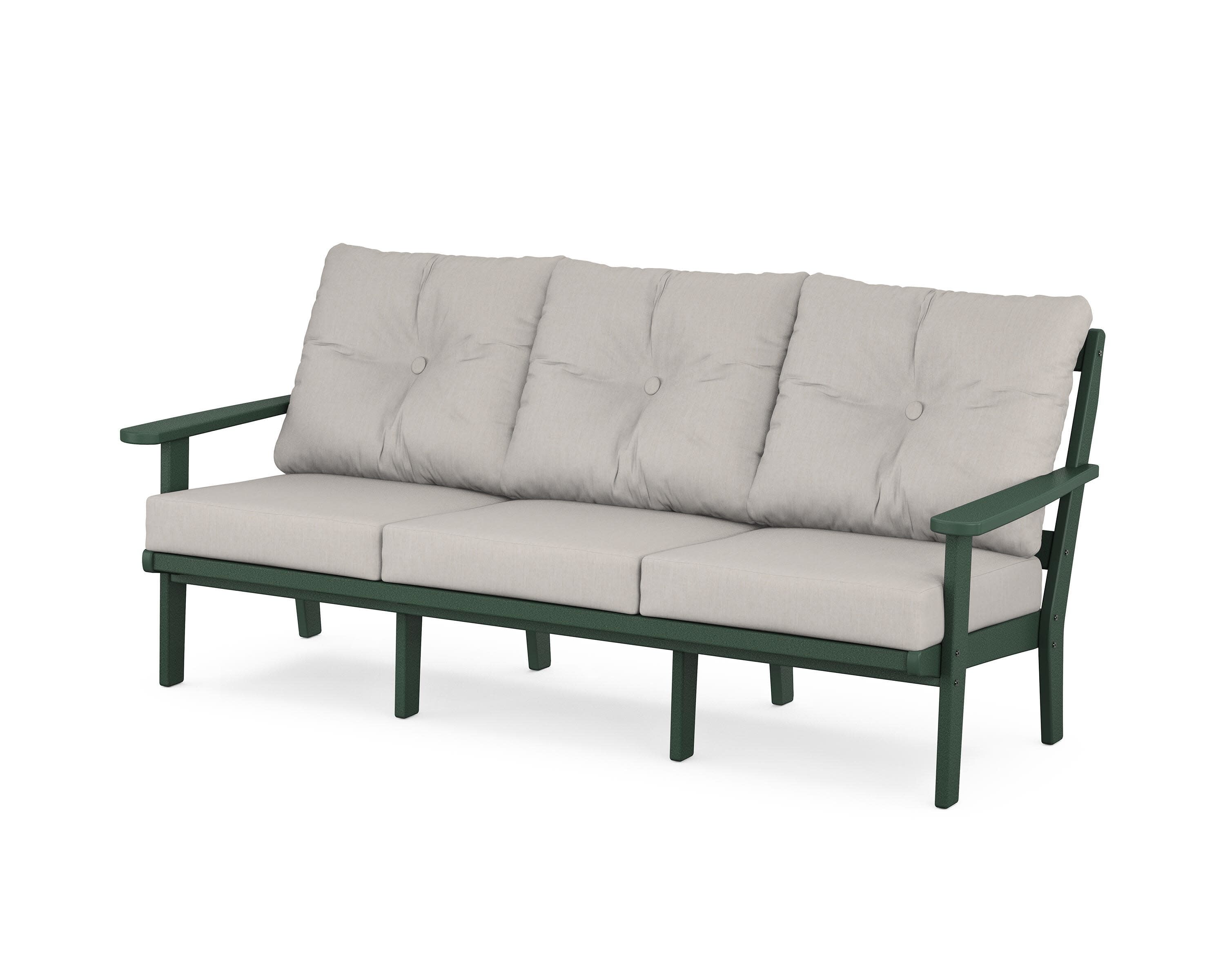 Cape Cod Deep Seating Sofa in Rainforest Canopy / Cast Ash
