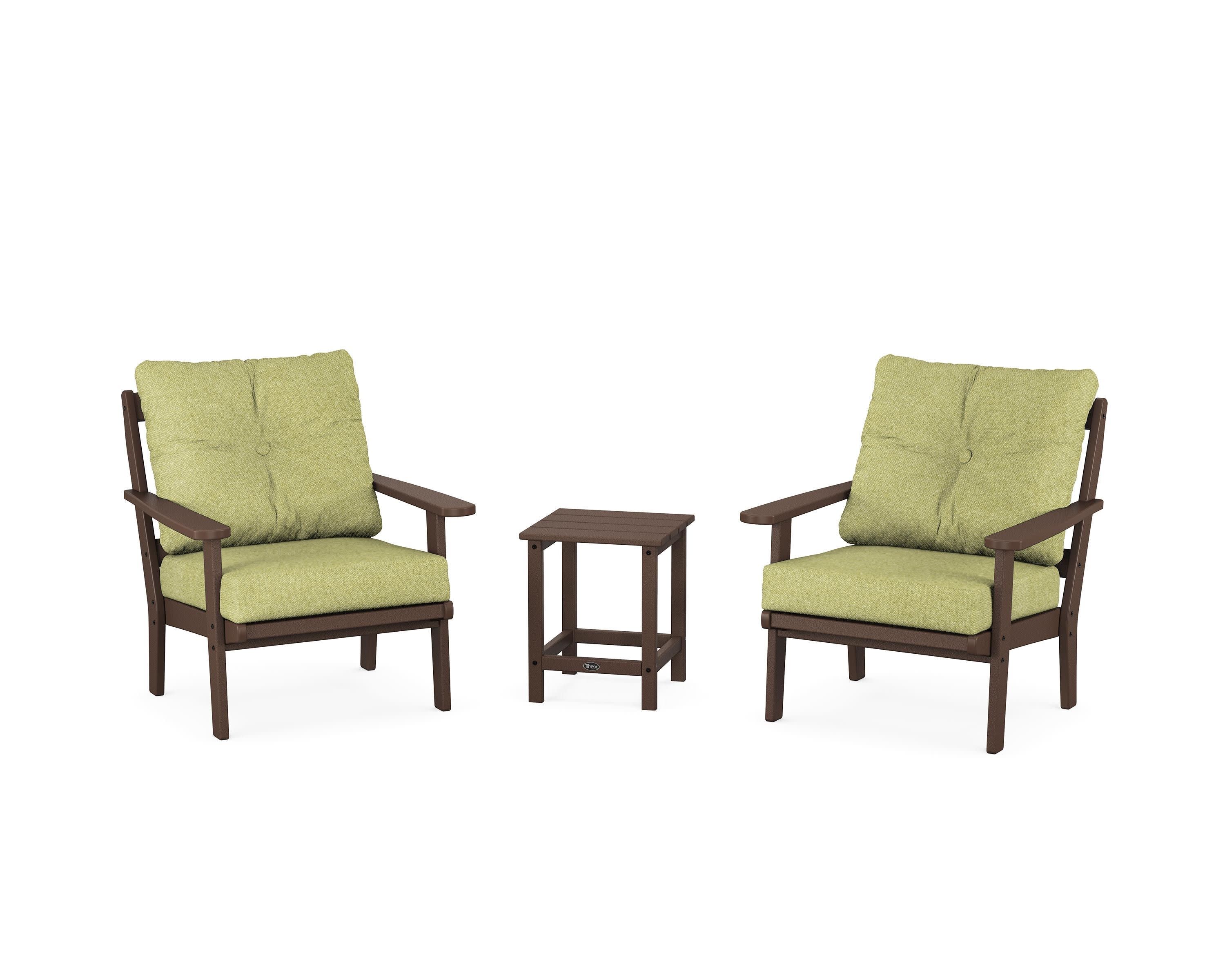 Cape Cod 3-Piece Deep Seating Set in Vintage Lantern / Chartreuse Boucle
