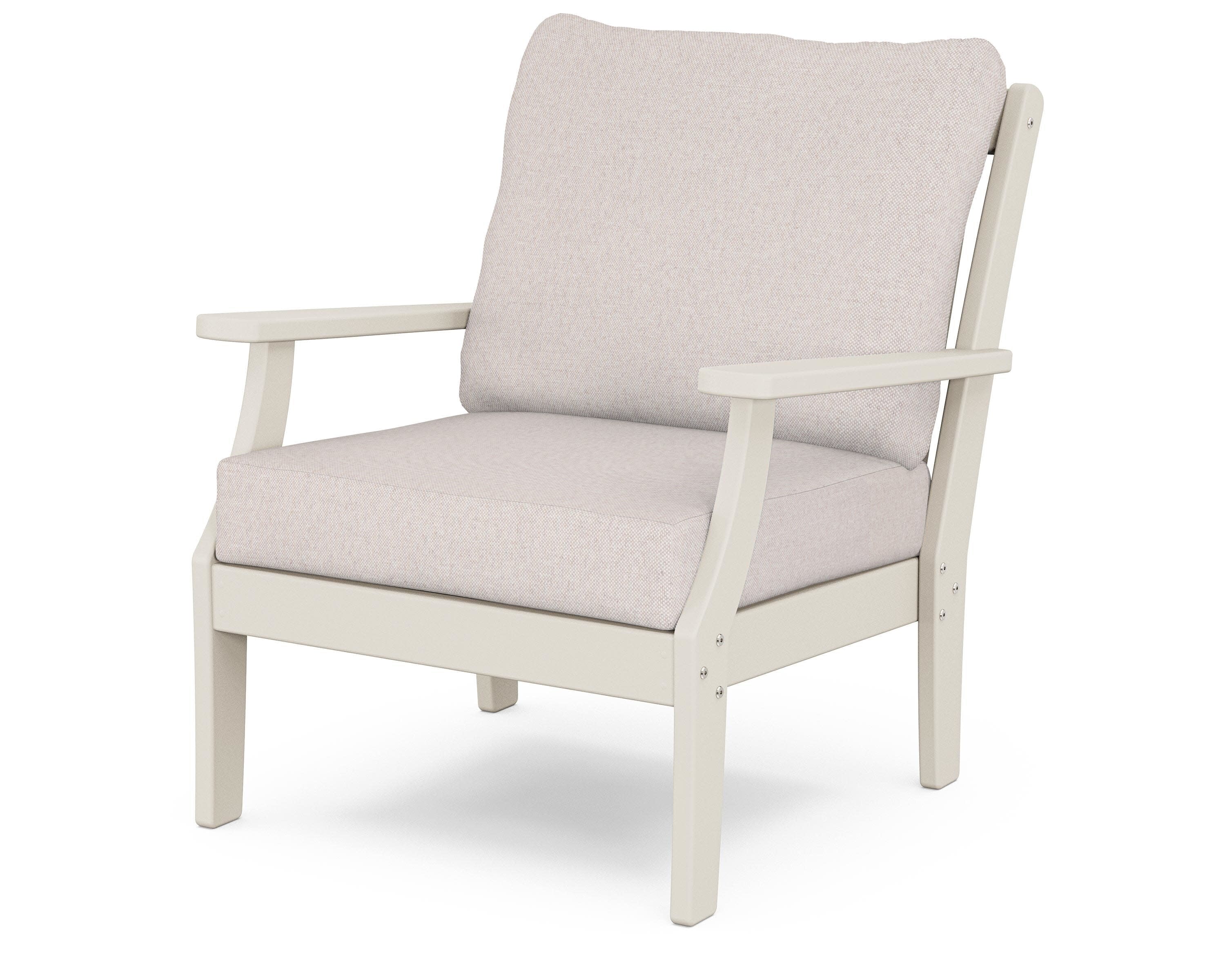 Yacht Club Deep Seating Chair in Sand Castle / Dune Burlap