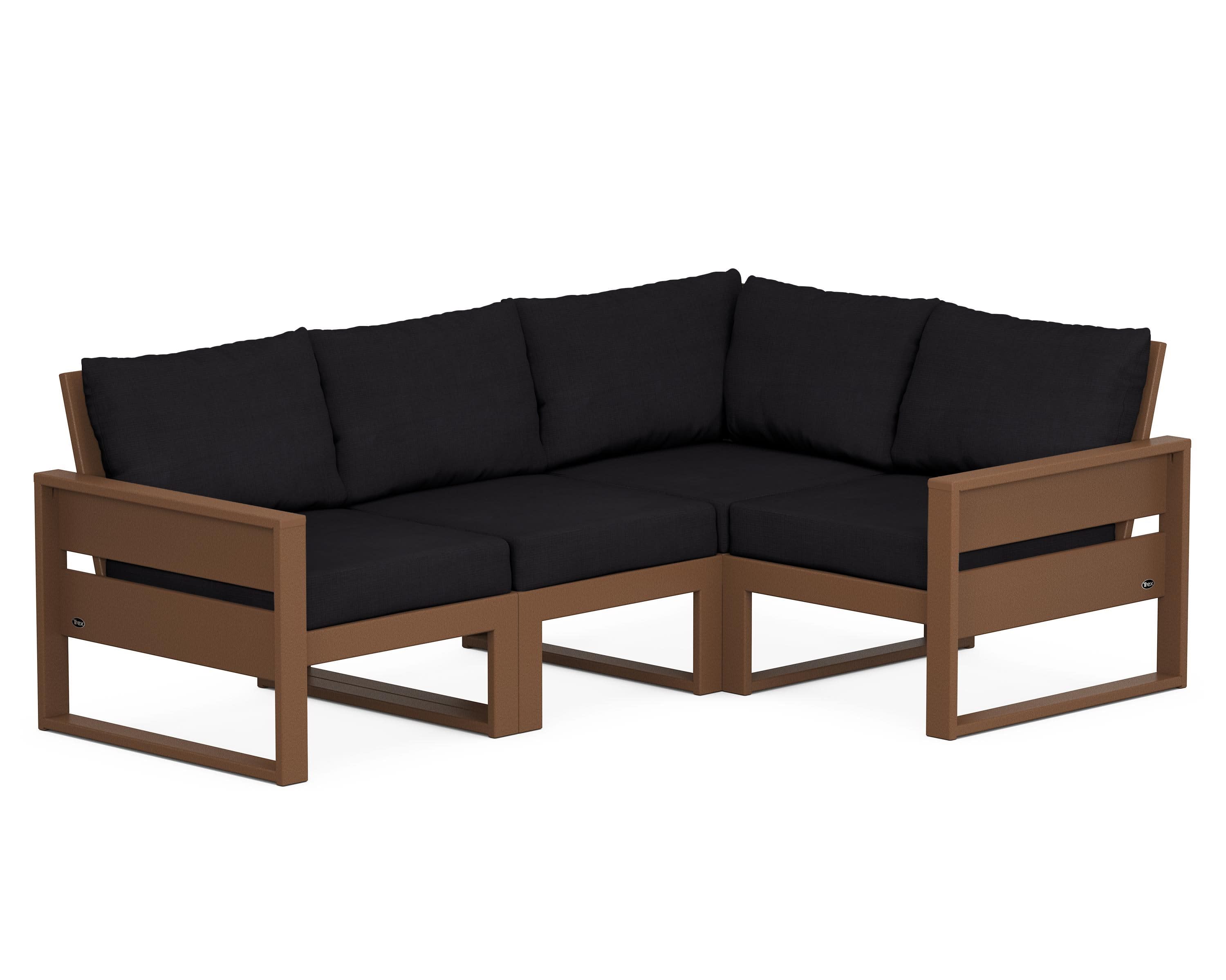 Eastport 4- Piece Sectional in Tree House / Midnight Linen