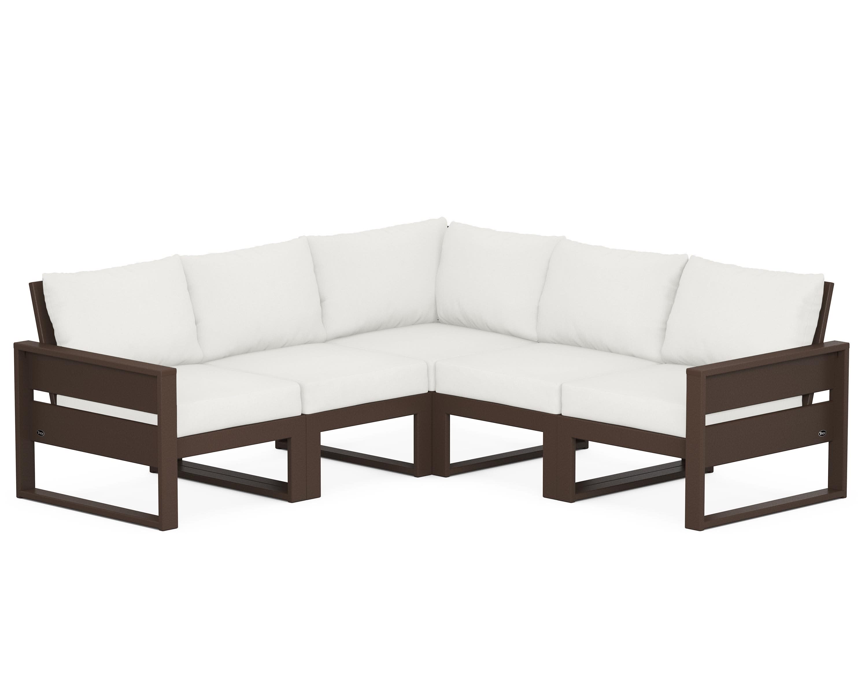Eastport 5-Piece Sectional in Vintage Lantern / Natural Linen
