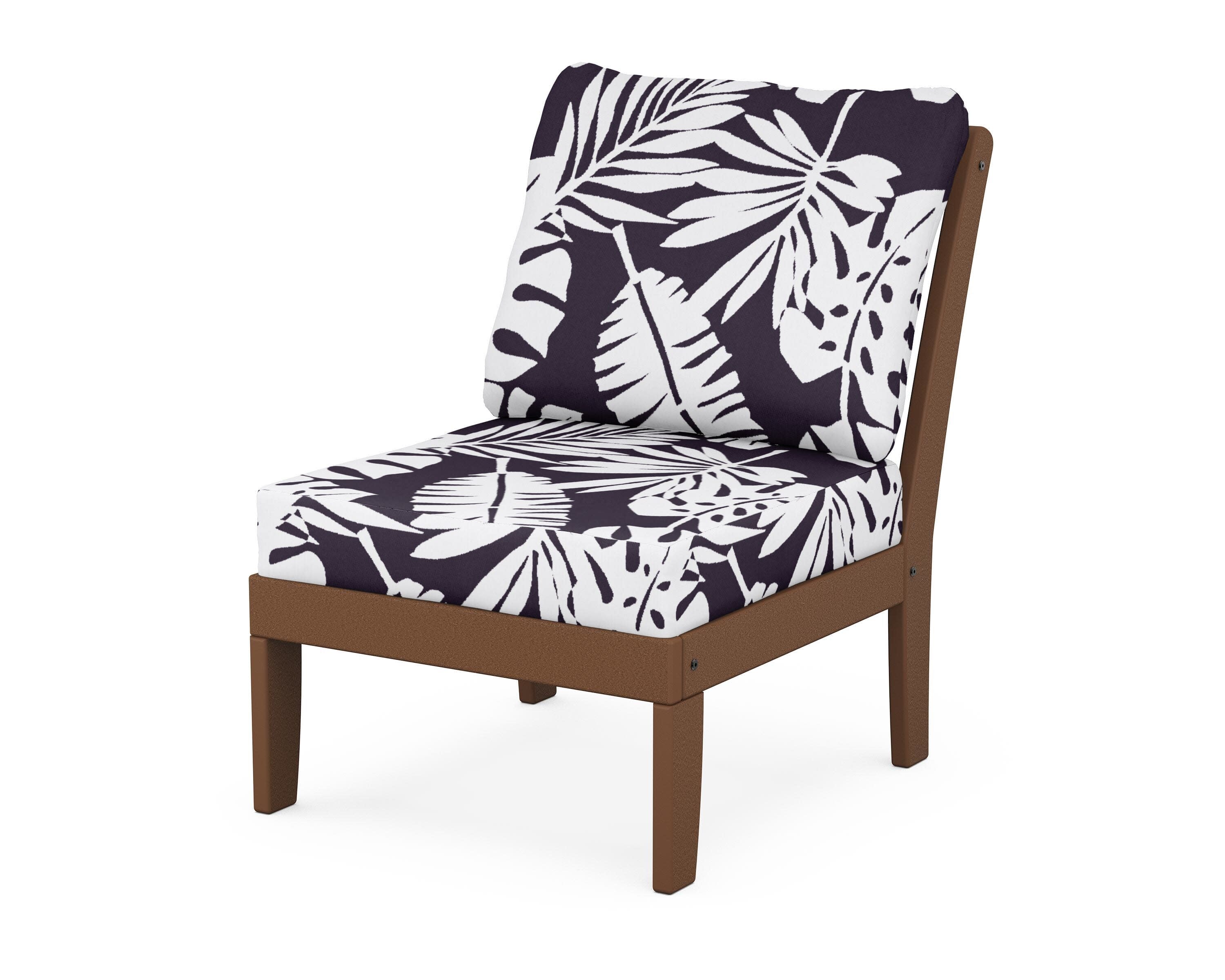 Yacht Club Modular Armless Chair in Tree House / Leaf Navy