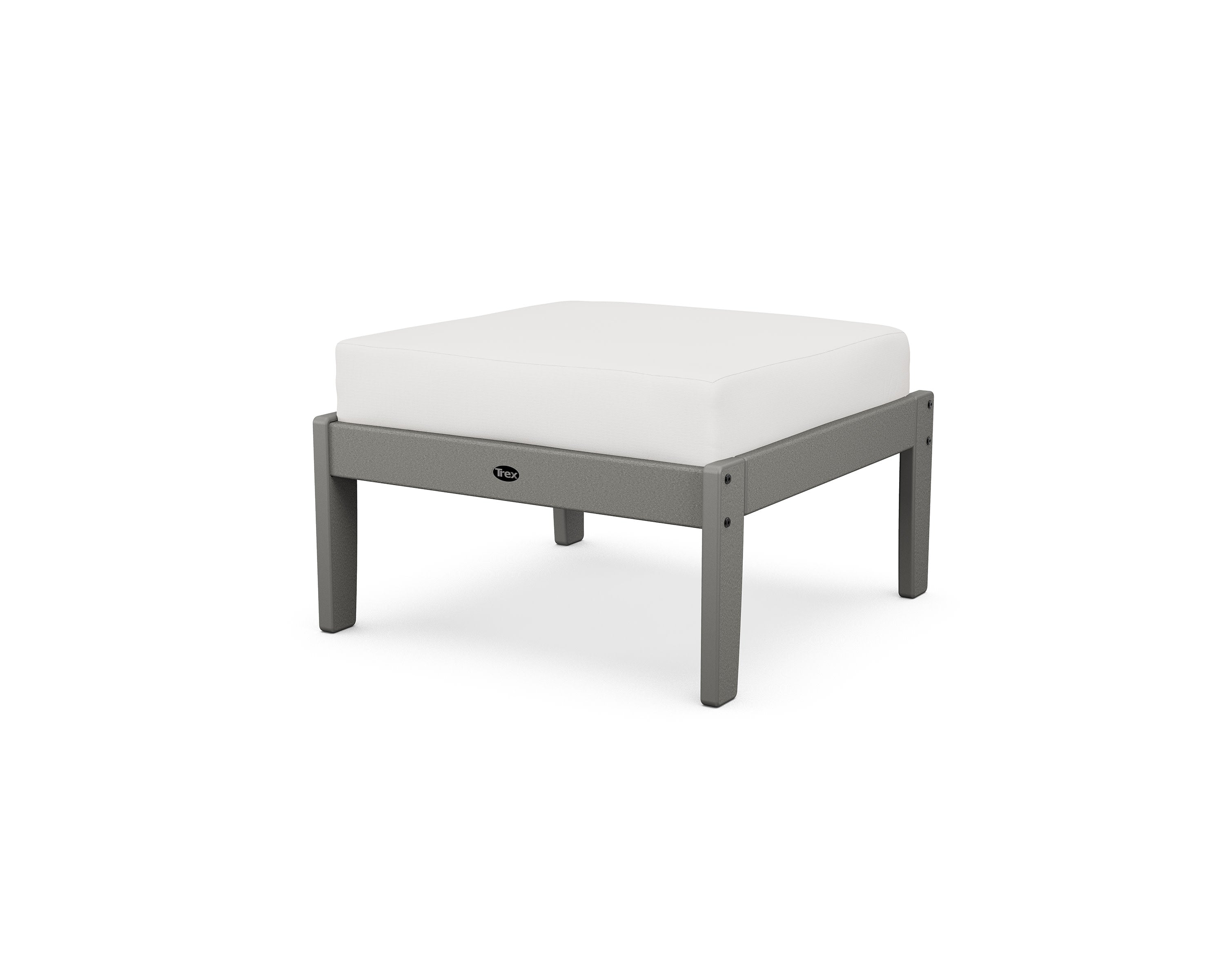 Yacht Club Deep Seating Ottoman in Stepping Stone / Natural Linen