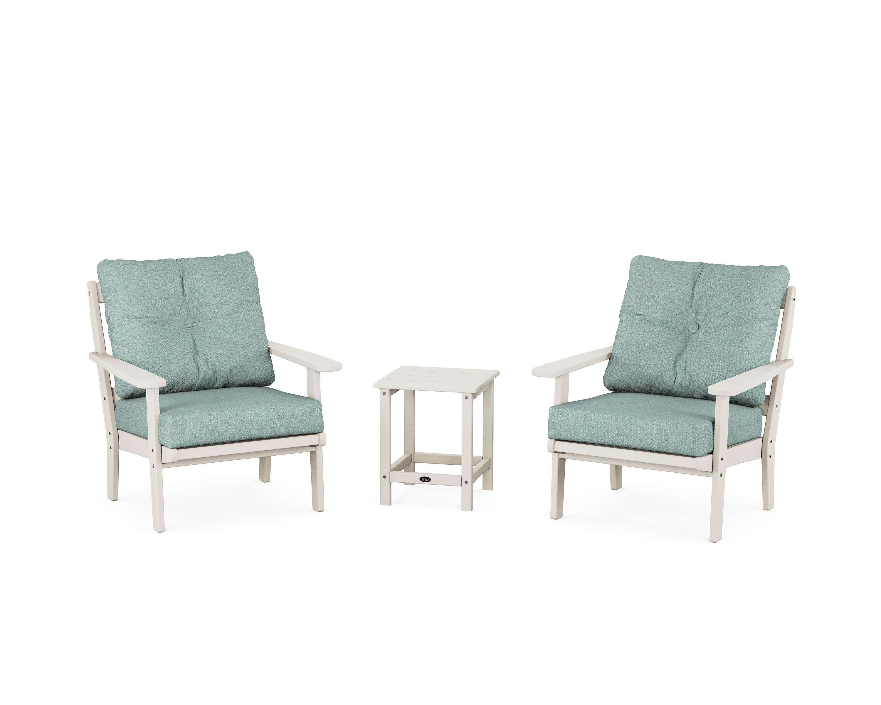 Cape Cod 3-Piece Deep Seating Set in Sand Castle / Glacier Spa
