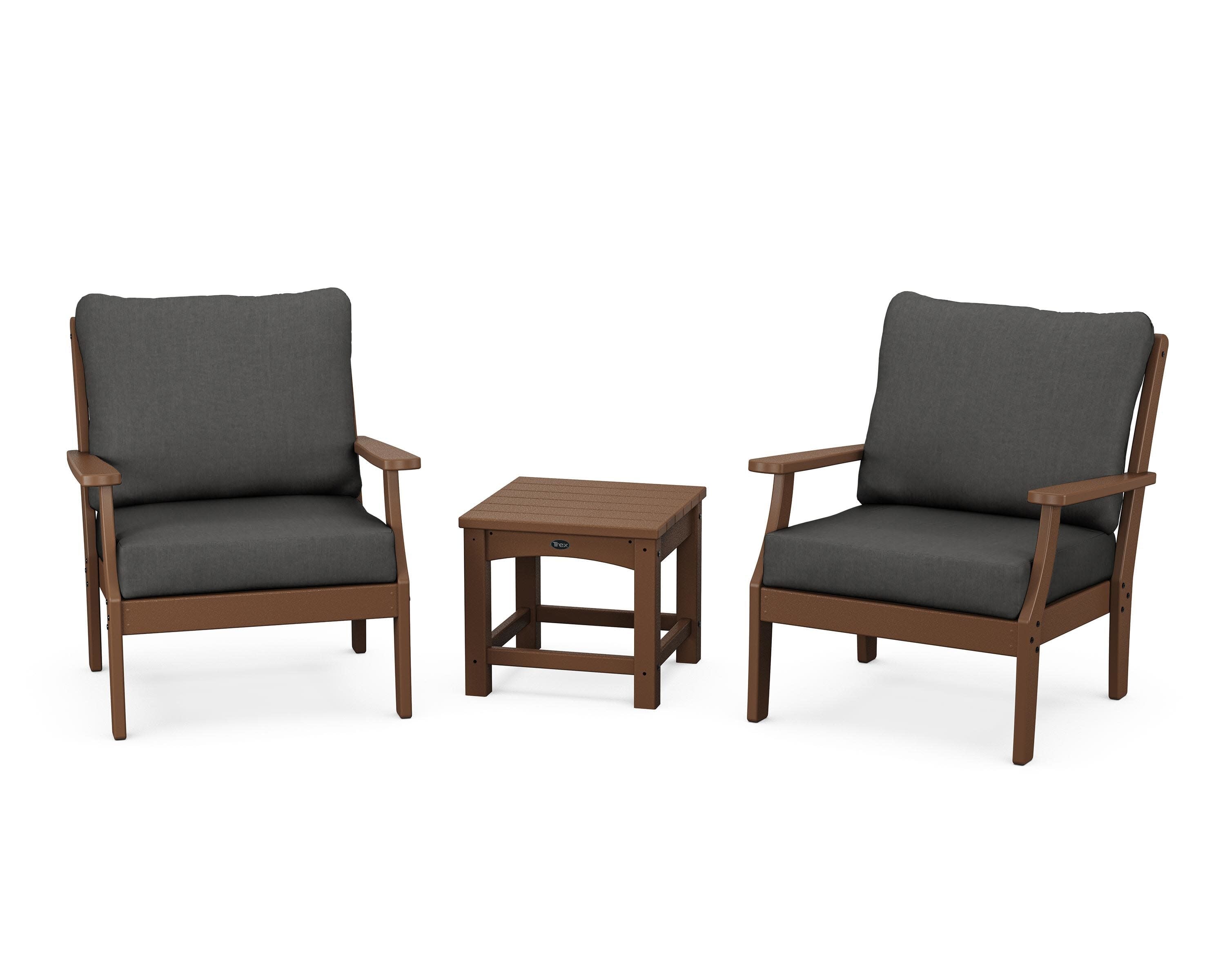 Yacht Club 3-Piece Deep Seating Set in Tree House / Spectrum Carbon
