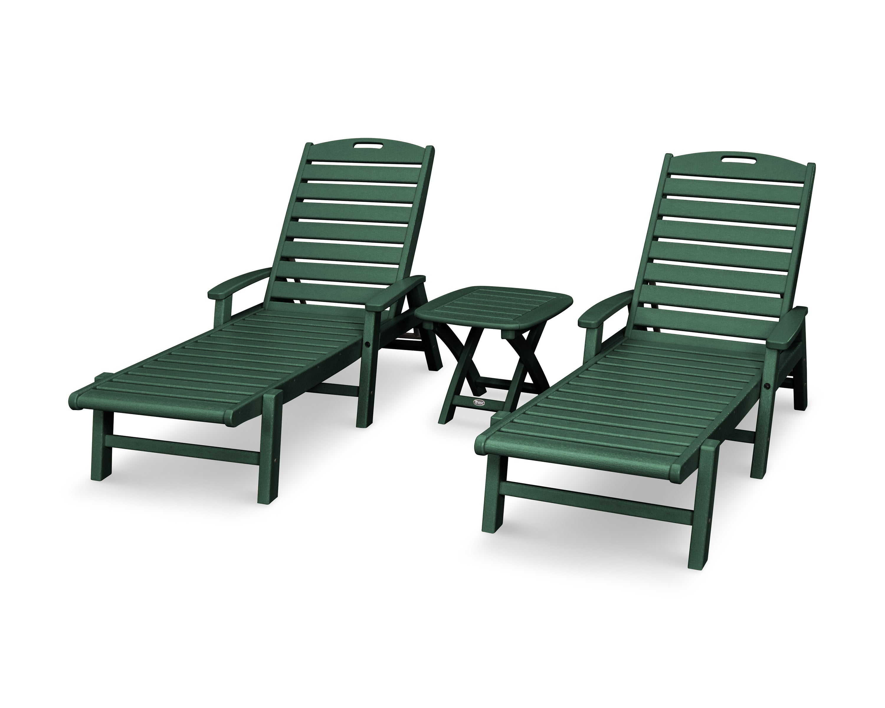 Yacht Club 3-Piece Chaise Set in Rainforest Canopy