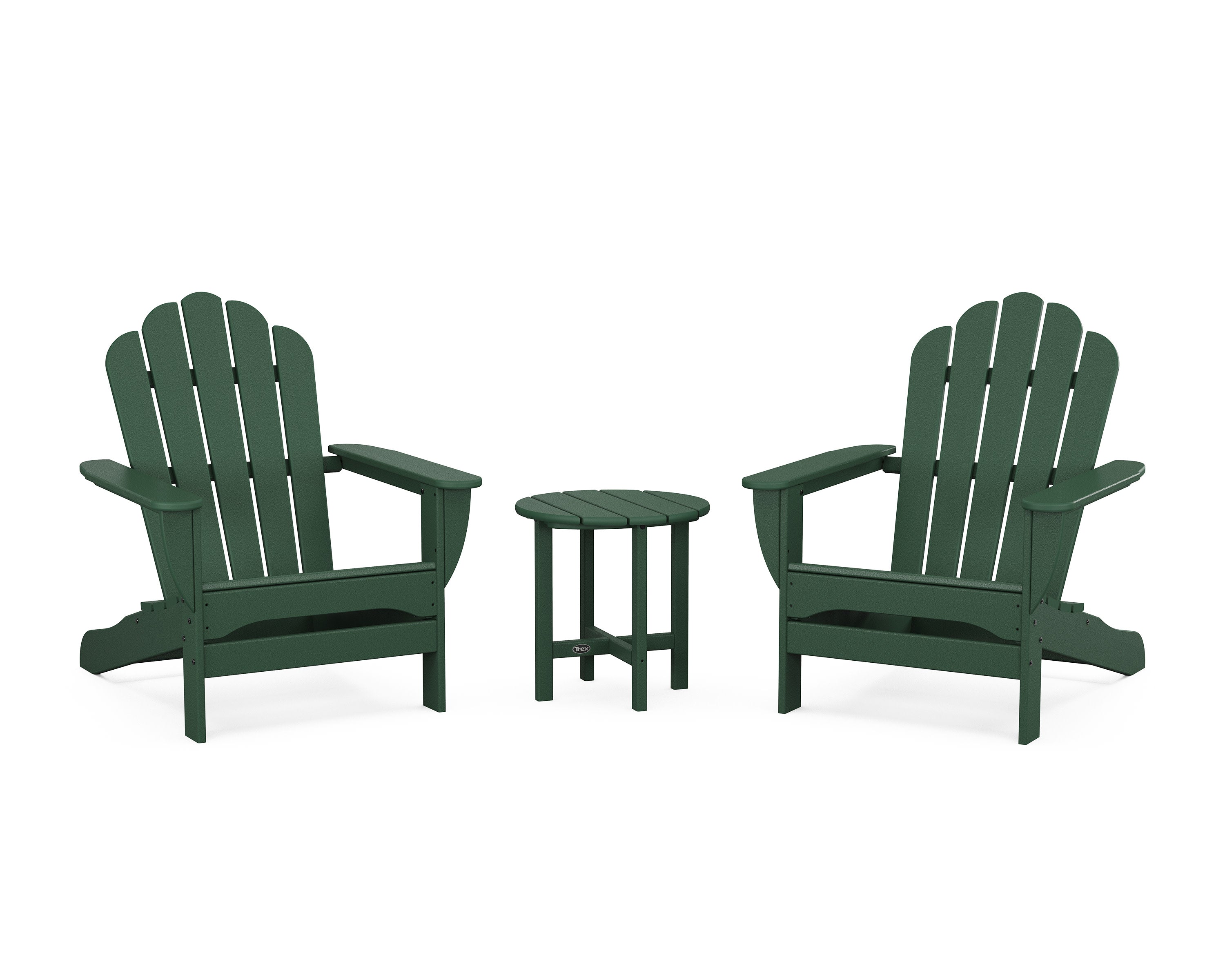 3-Piece Monterey Bay Oversized Adirondack Set in Rainforest Canopy