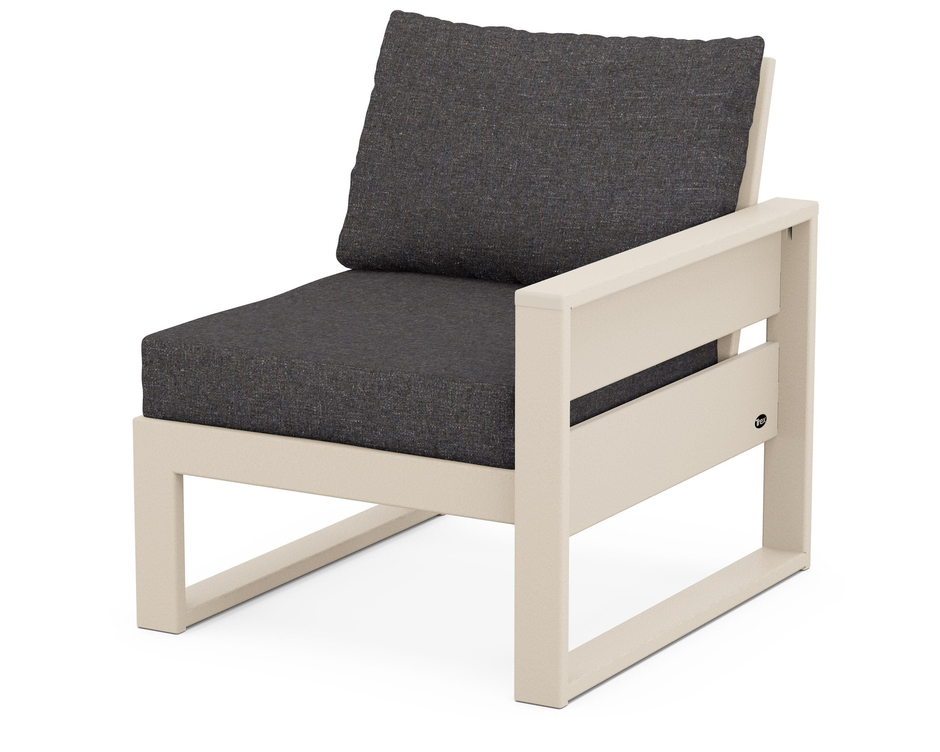 Eastport Modular Right Arm Chair in Sand Castle / Ash Charcoal