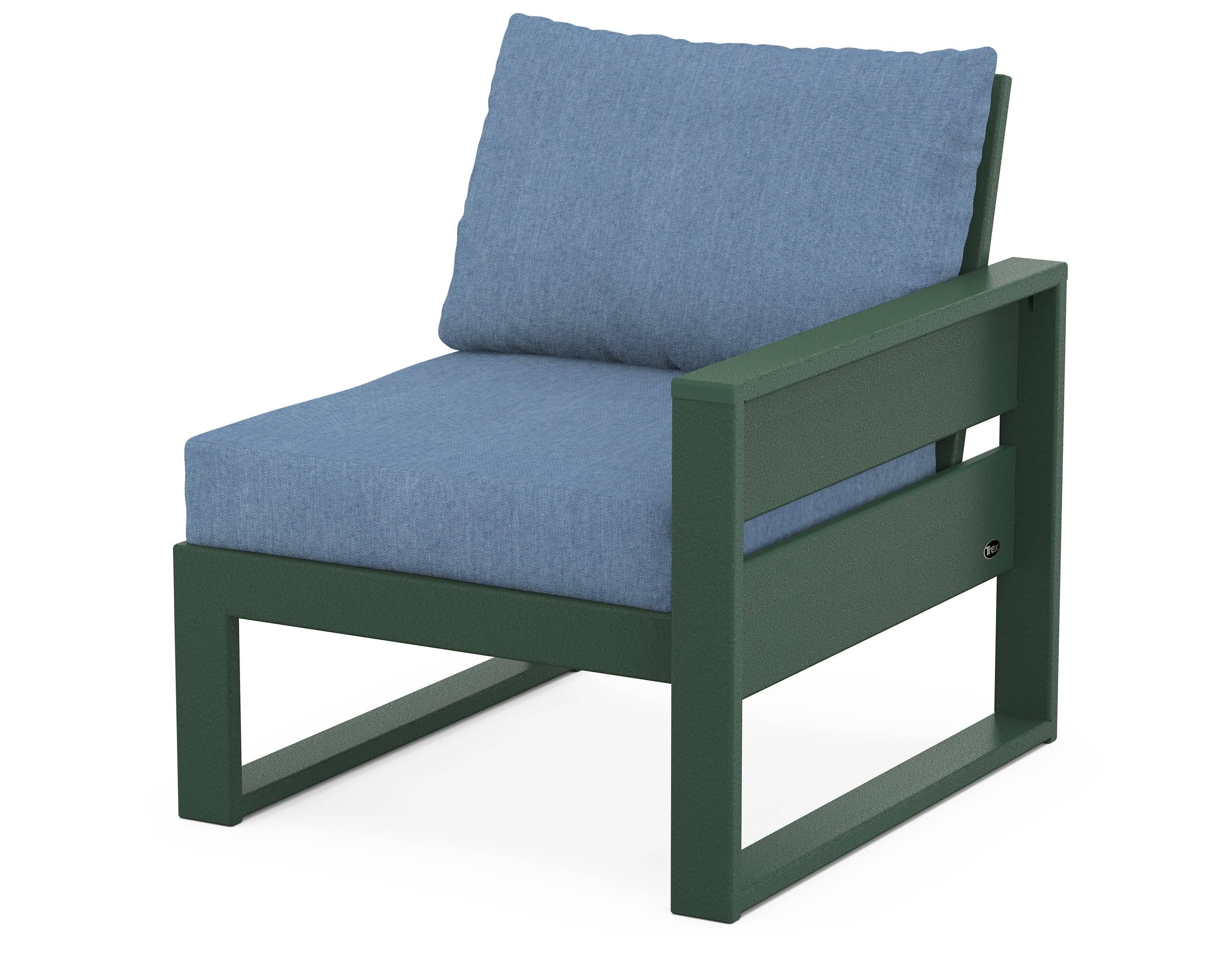 Eastport Modular Right Arm Chair in Rainforest Canopy / Sky Blue