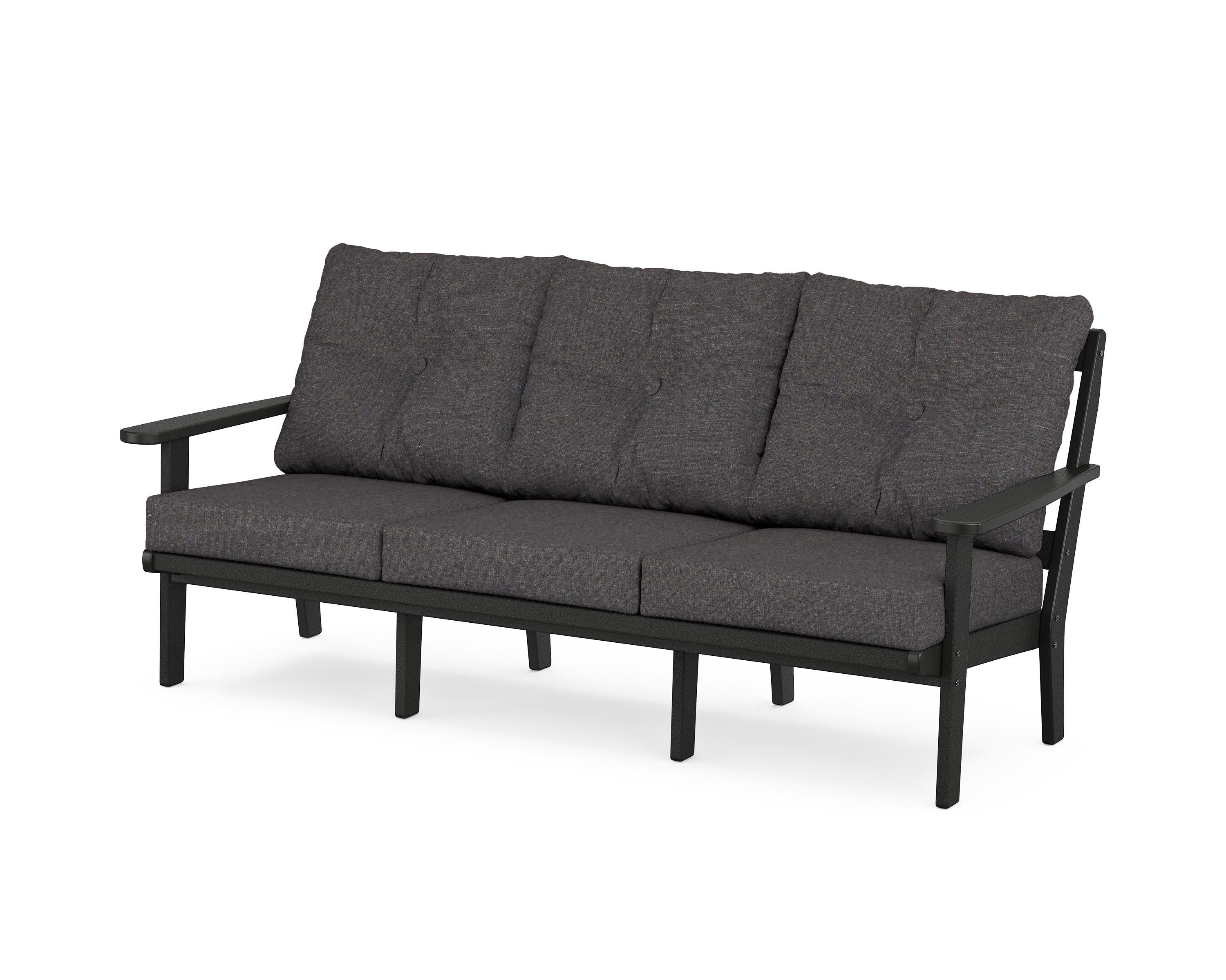 Cape Cod Deep Seating Sofa in Charcoal Black / Ash Charcoal