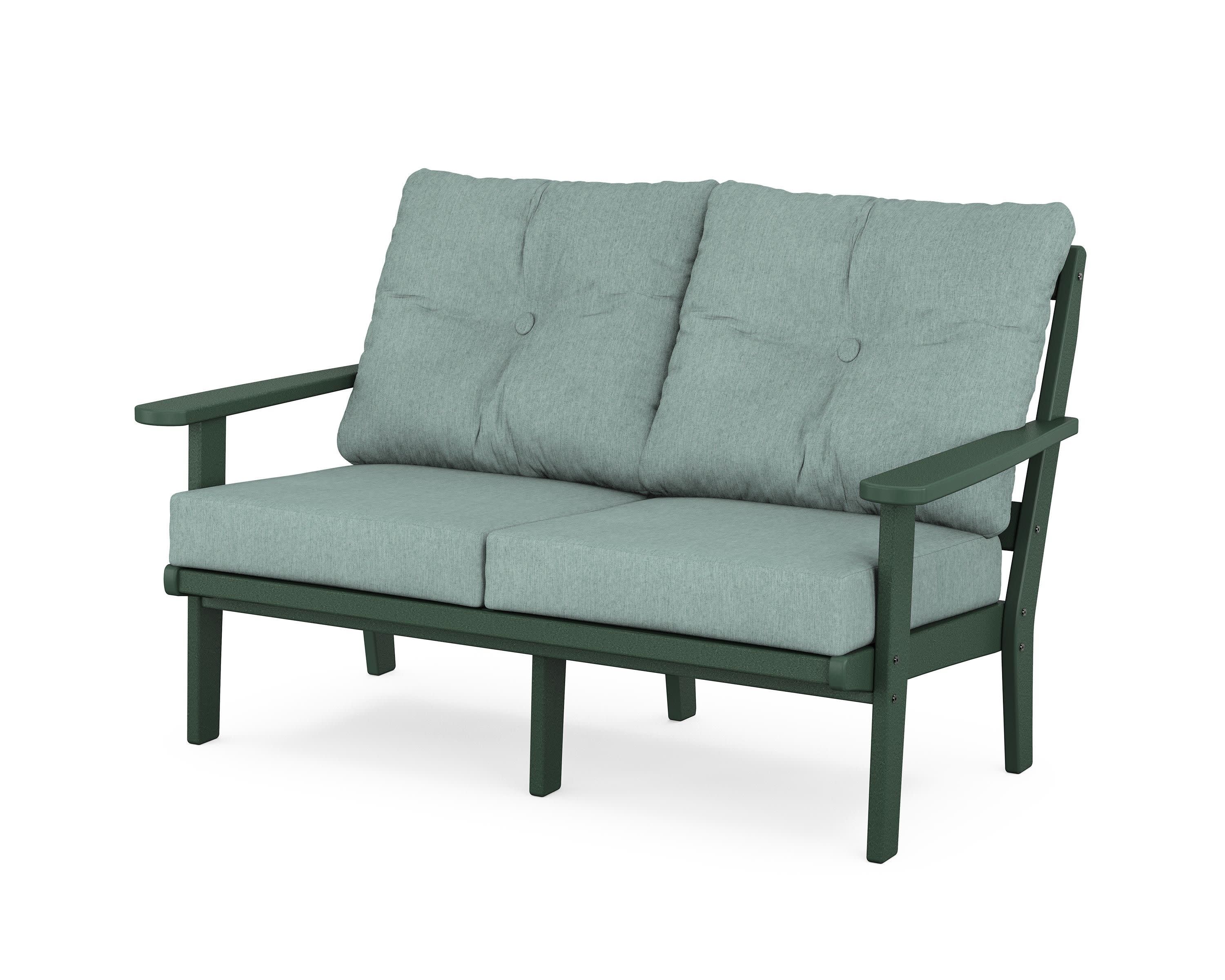 Cape Cod Deep Seating Loveseat in Rainforest Canopy / Glacier Spa