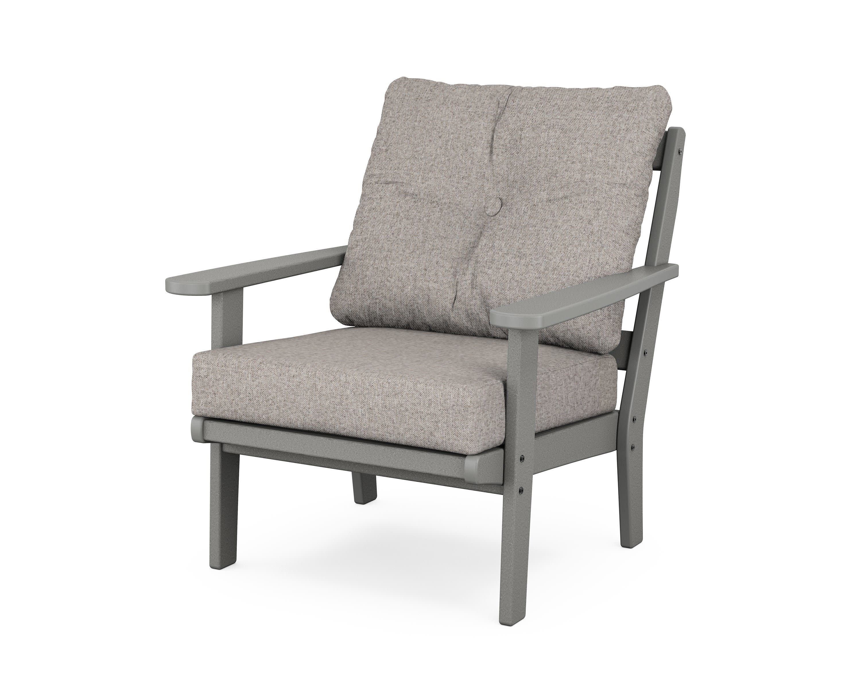 Cape Cod Deep Seating Chair in Stepping Stone / Weathered Tweed