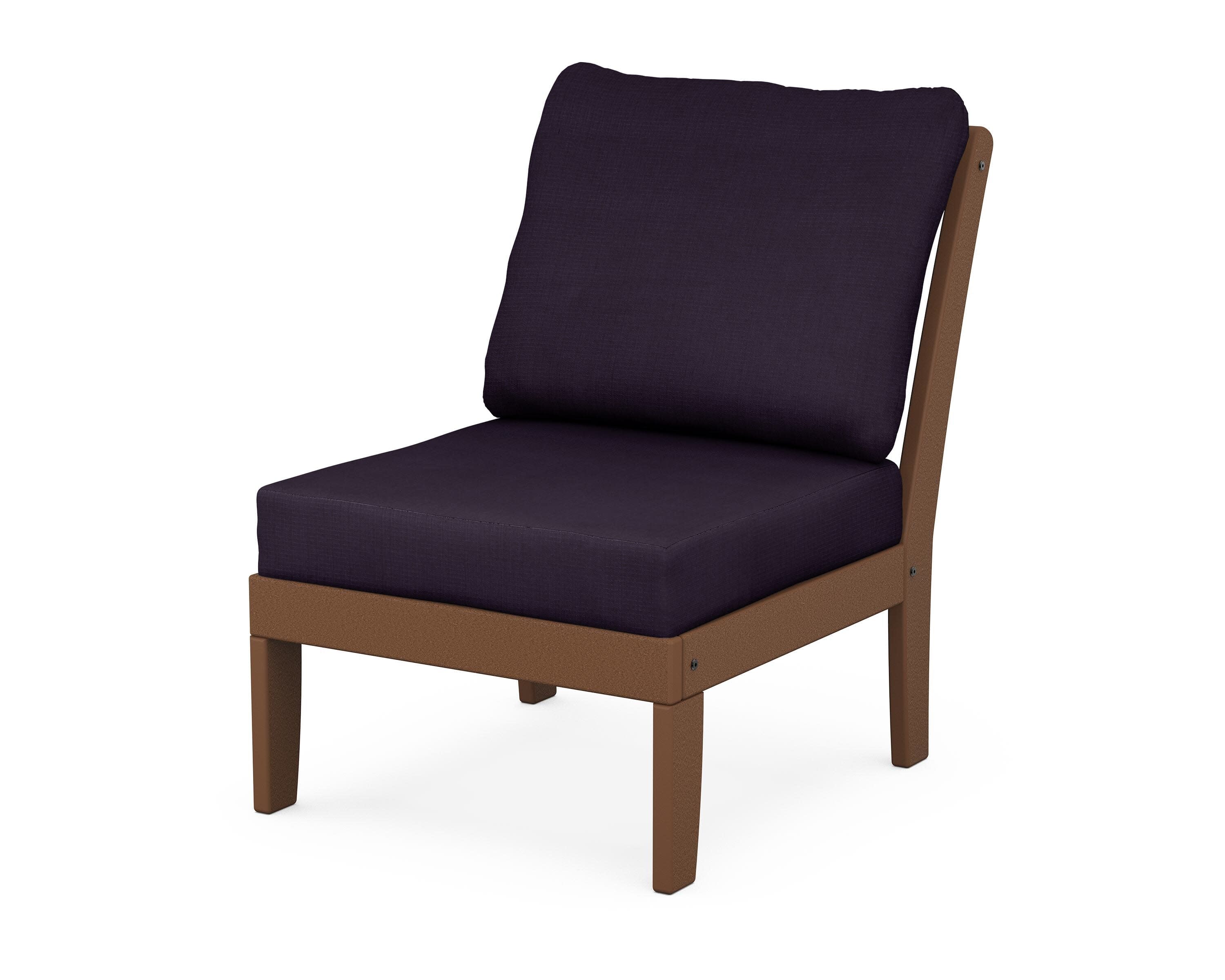 Yacht Club Modular Armless Chair in Tree House / Navy Linen
