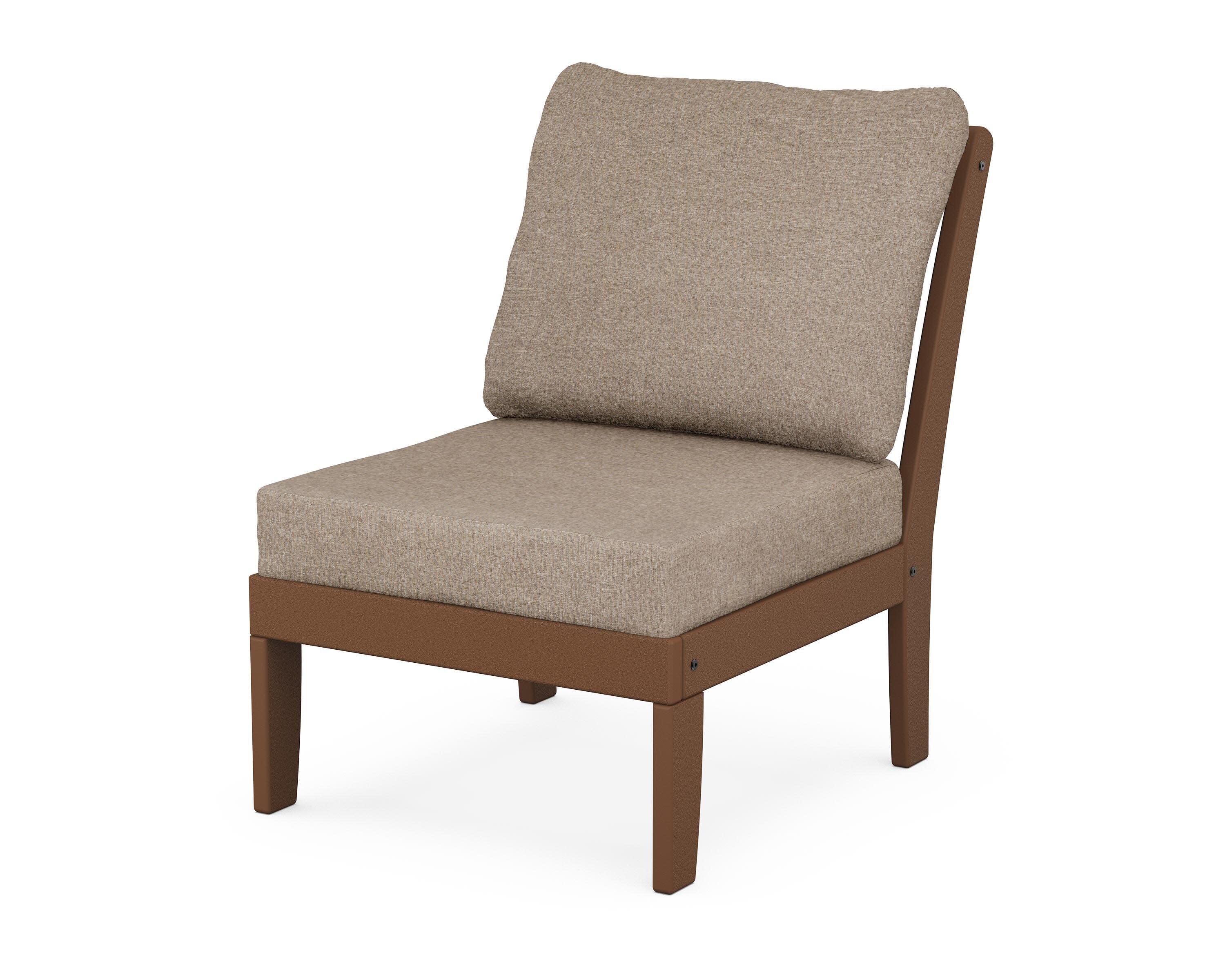 Yacht Club Modular Armless Chair in Tree House / Spiced Burlap