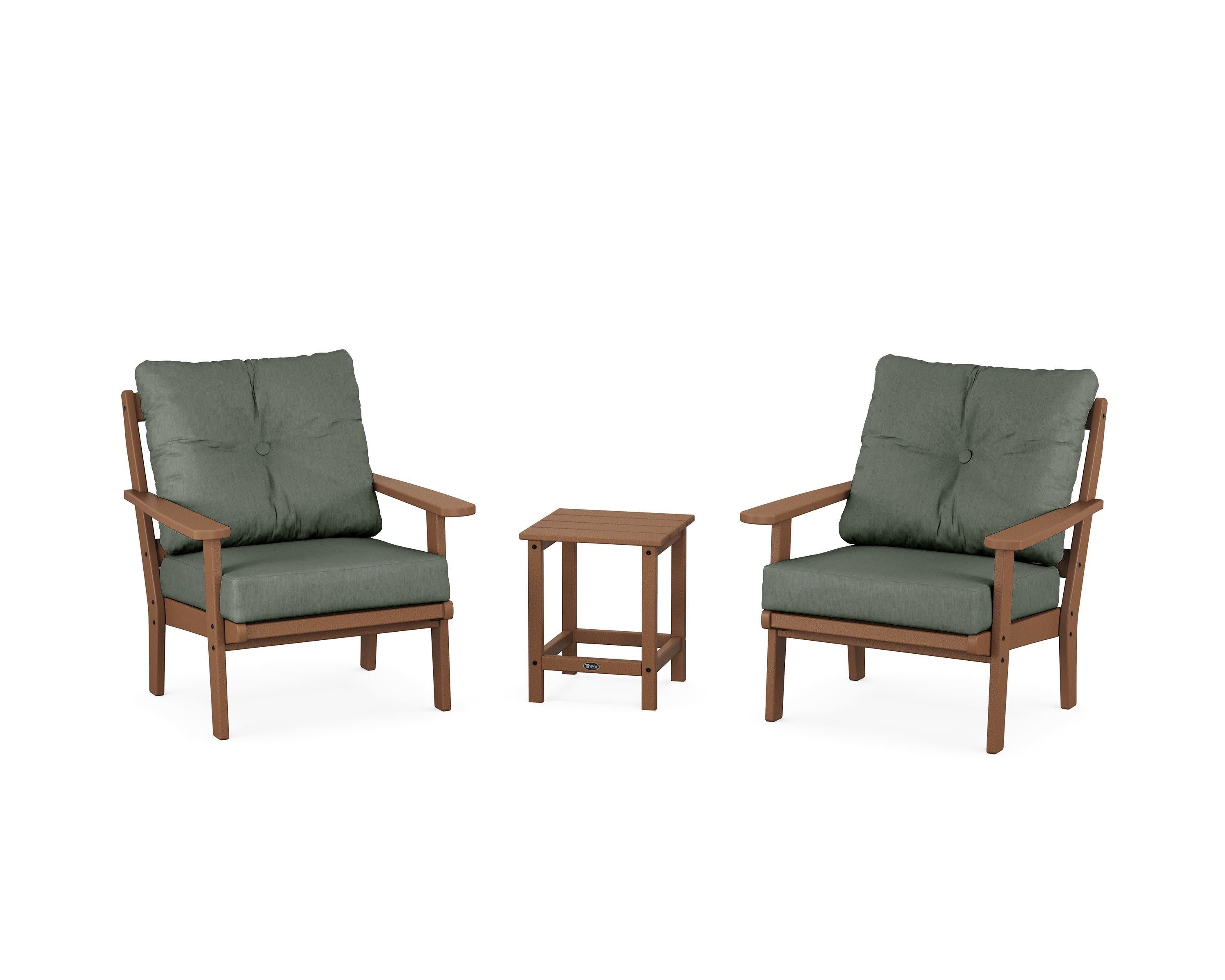 Cape Cod 3-Piece Deep Seating Set in Tree House / Cast Sage