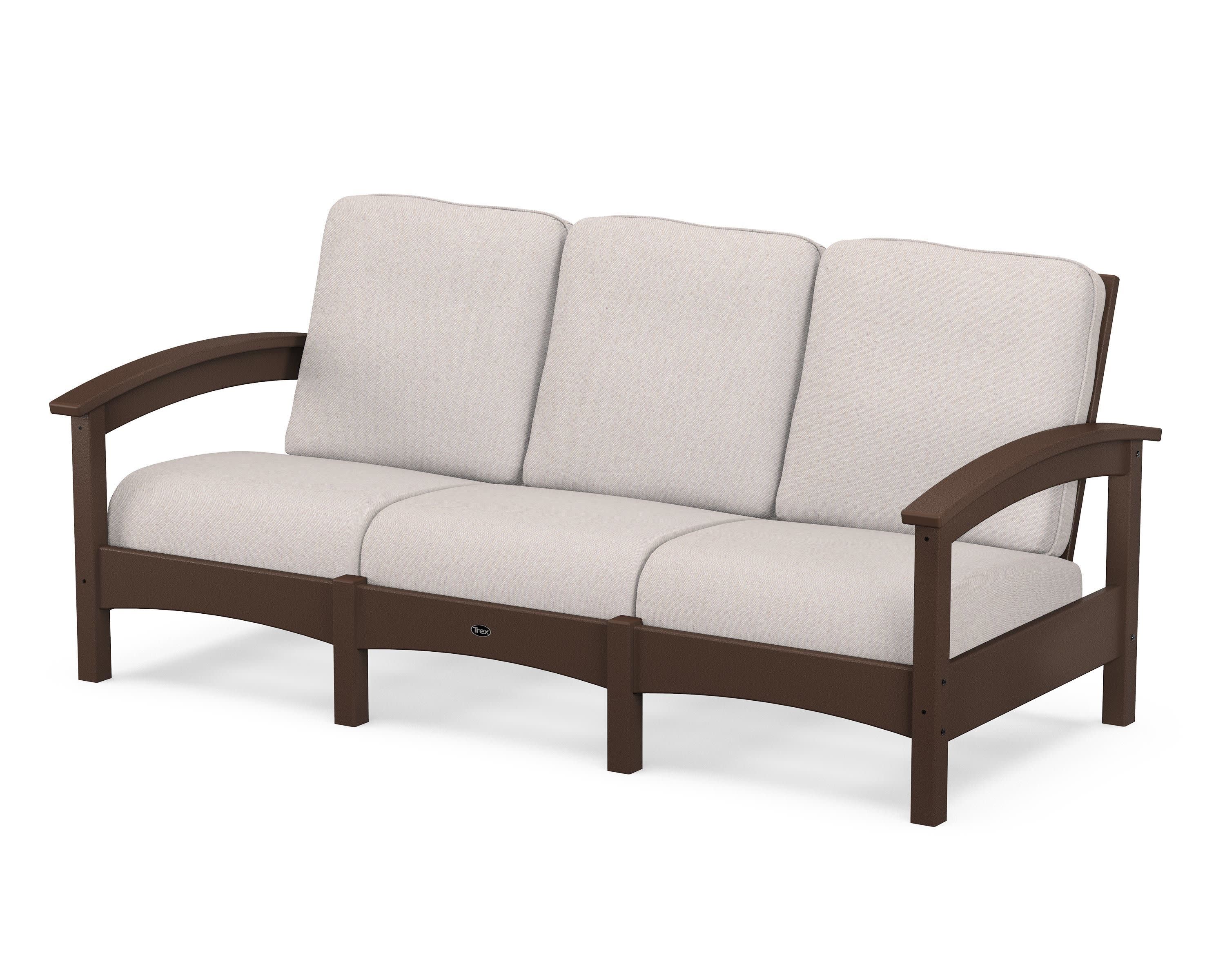 Rockport Club Sofa in Vintage Lantern / Dune Burlap