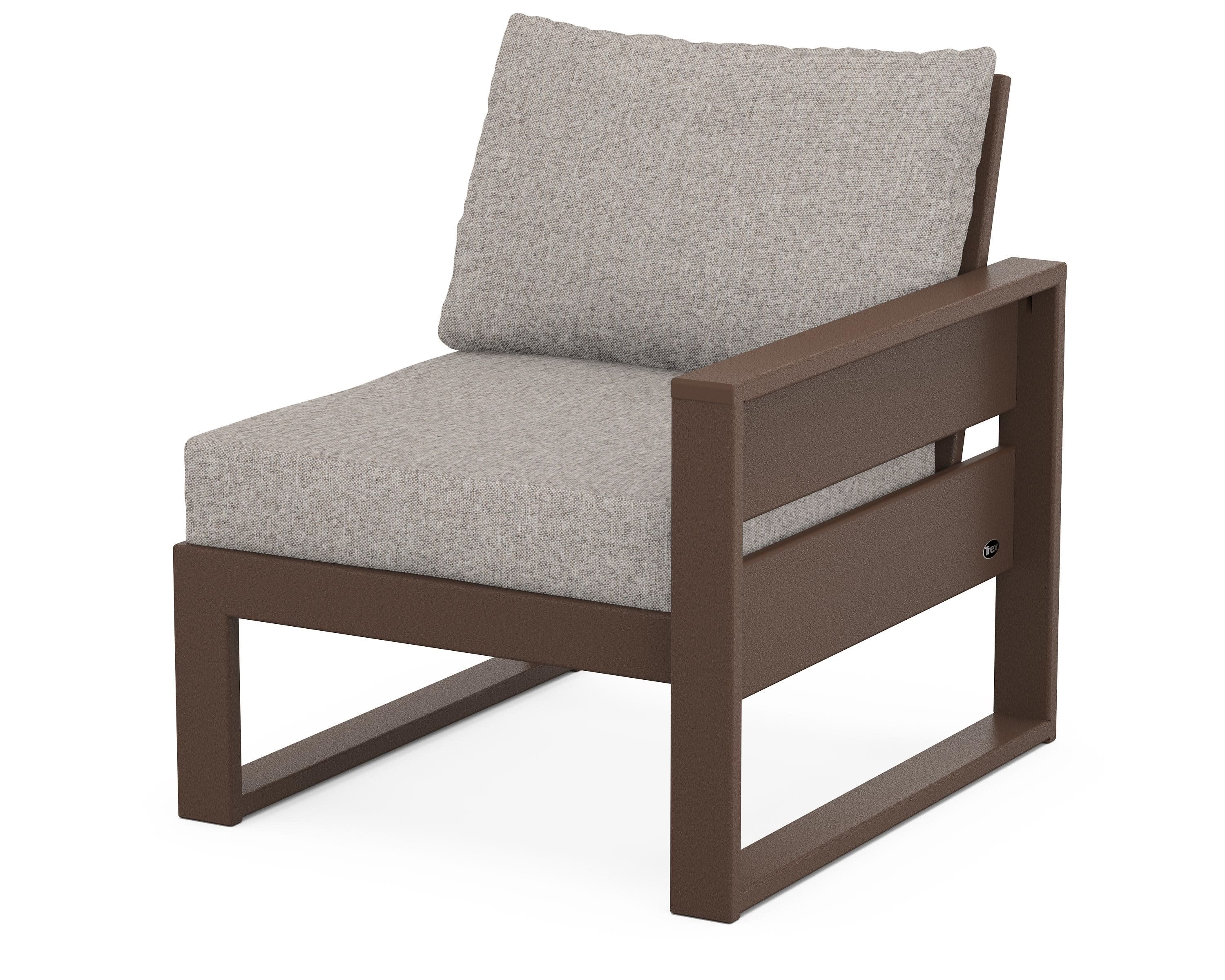 Eastport Modular Right Arm Chair in Vintage Lantern / Weathered Tweed