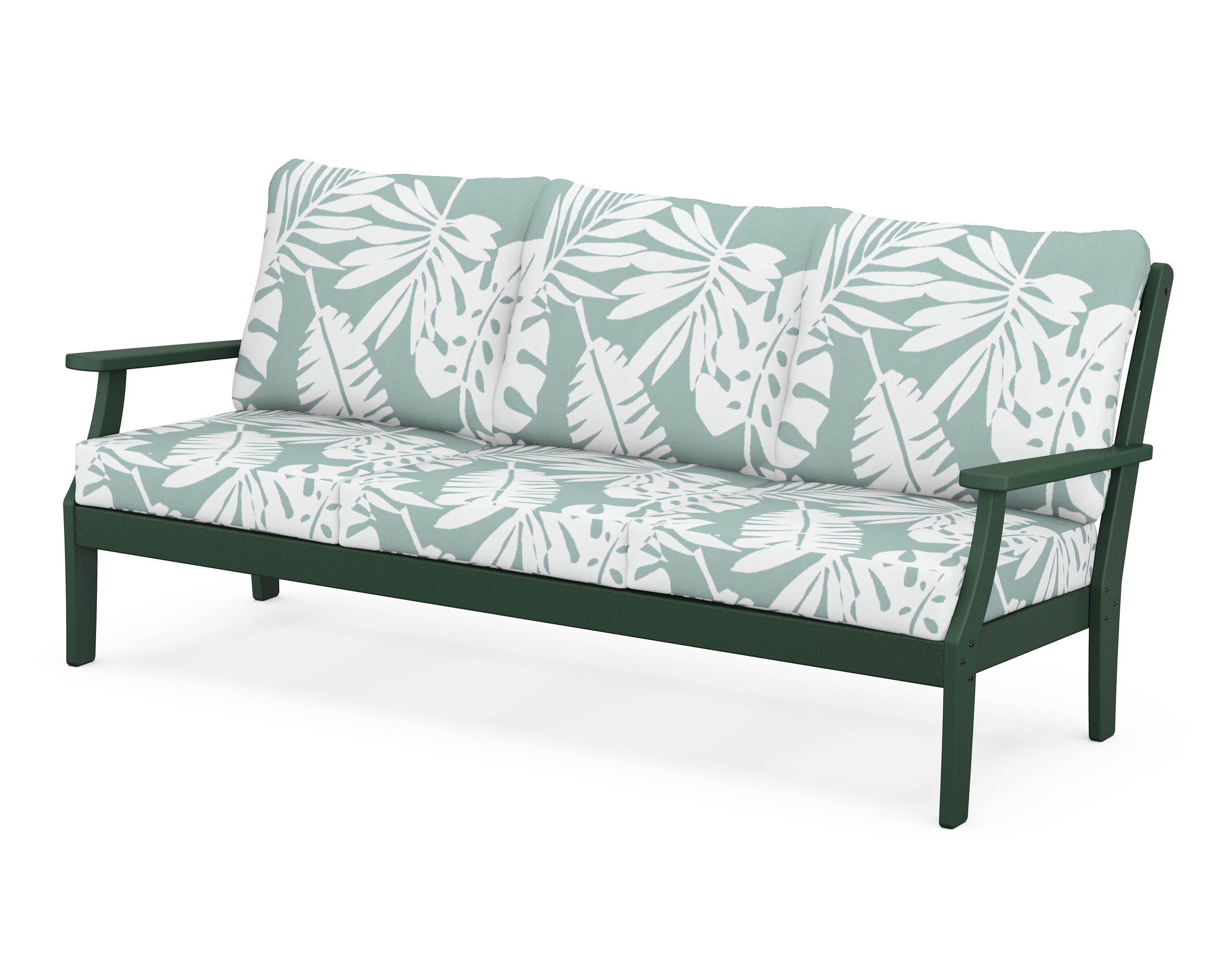 Yacht Club Deep Seating Sofa in Rainforest Canopy / Leaf Glacier Spa
