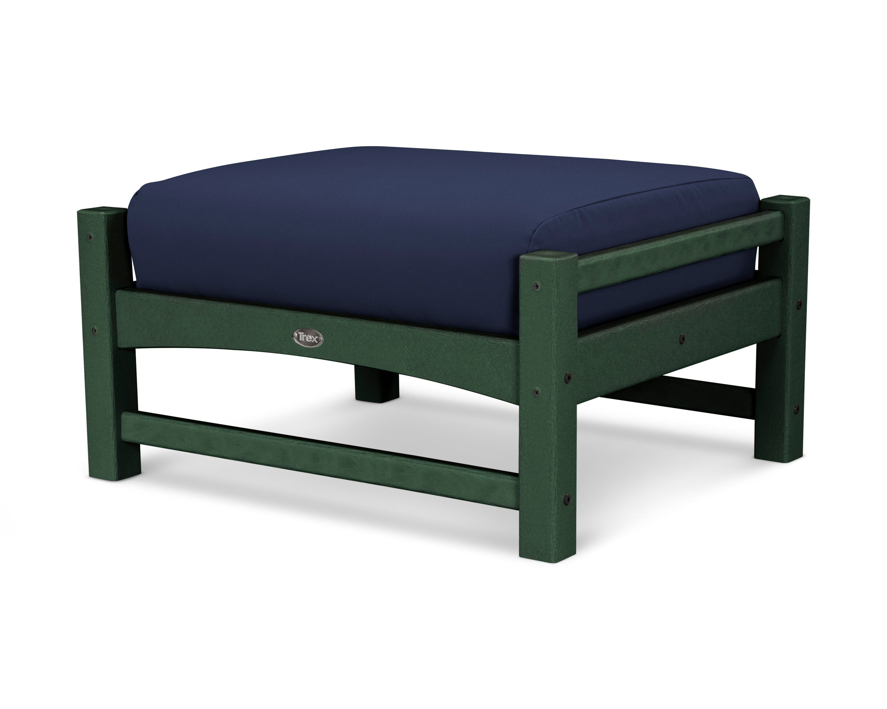 Rockport Club Ottoman in Rainforest Canopy / Navy