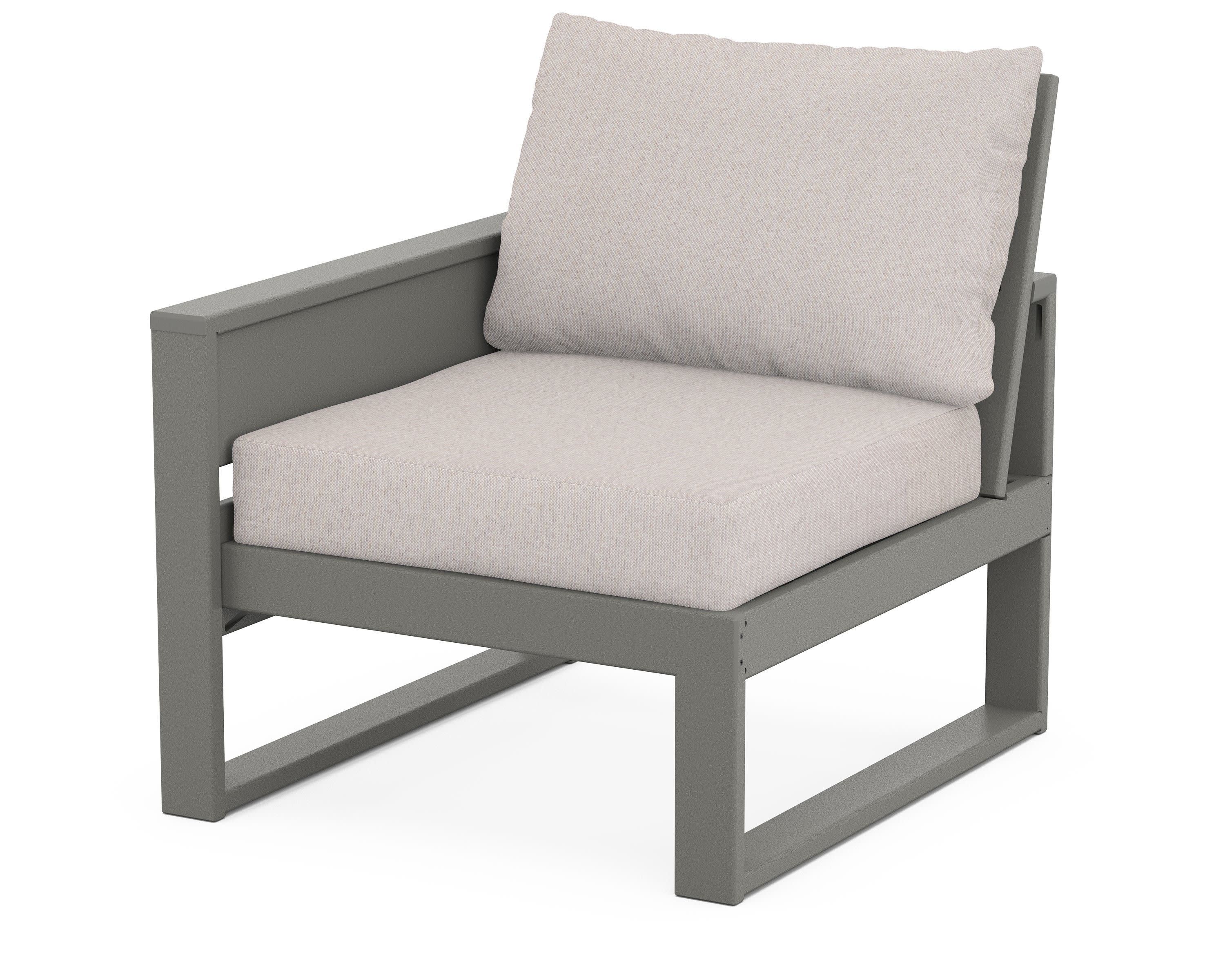 Eastport Modular Left Arm Chair in Stepping Stone / Dune Burlap