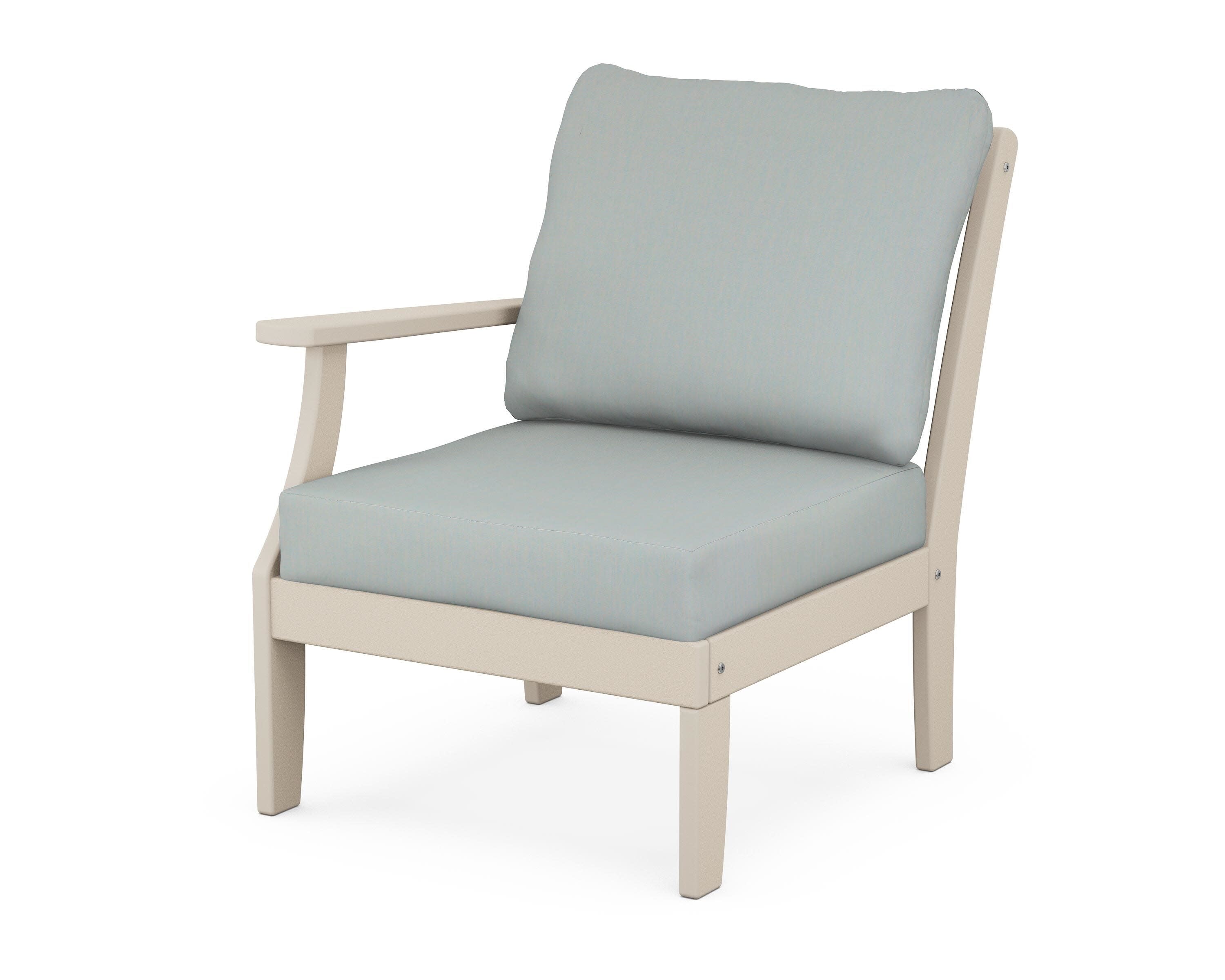 Yacht Club Modular Left Arm Chair in Sand Castle / Spa