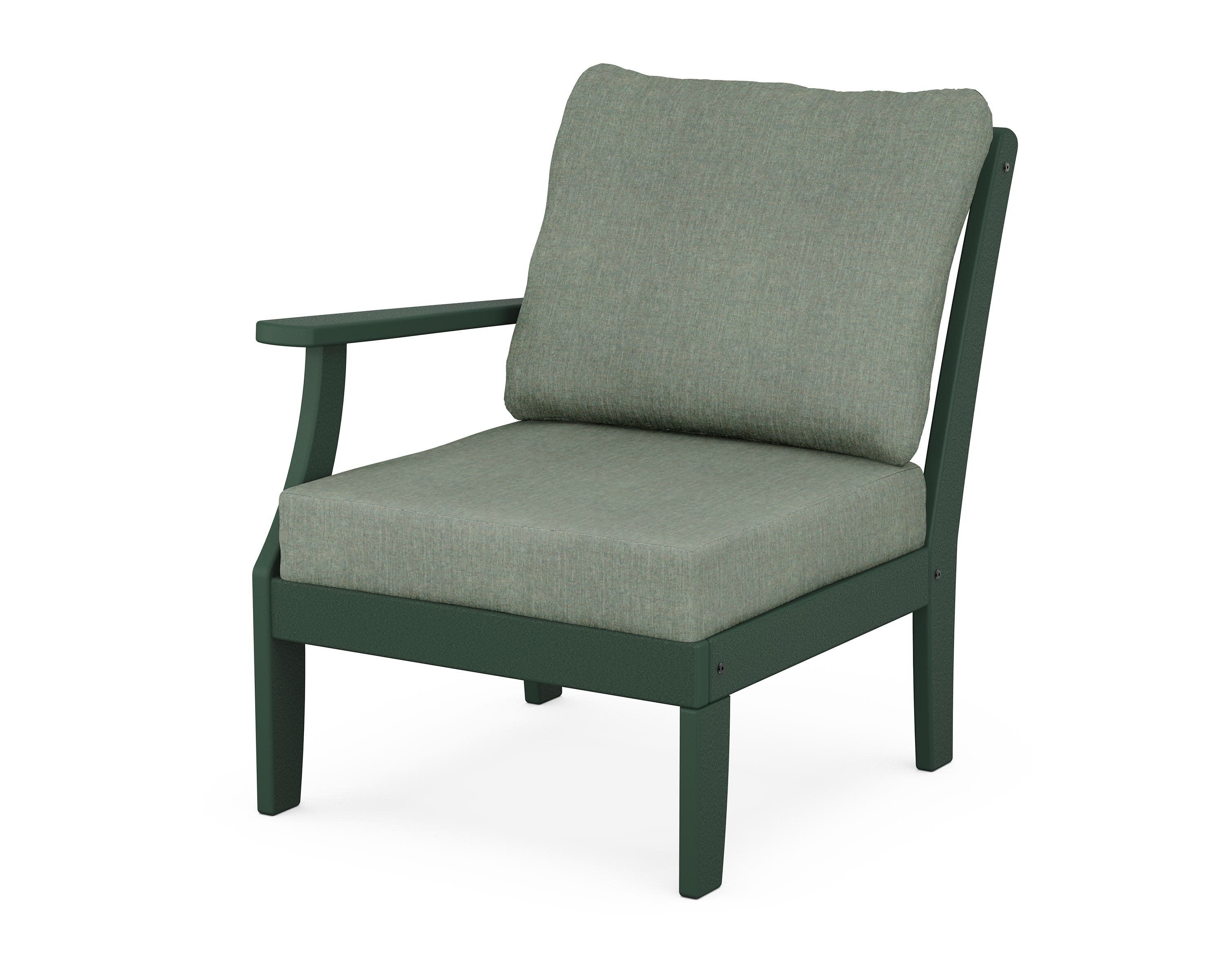Yacht Club Modular Left Arm Chair in Rainforest Canopy / Cast Sage