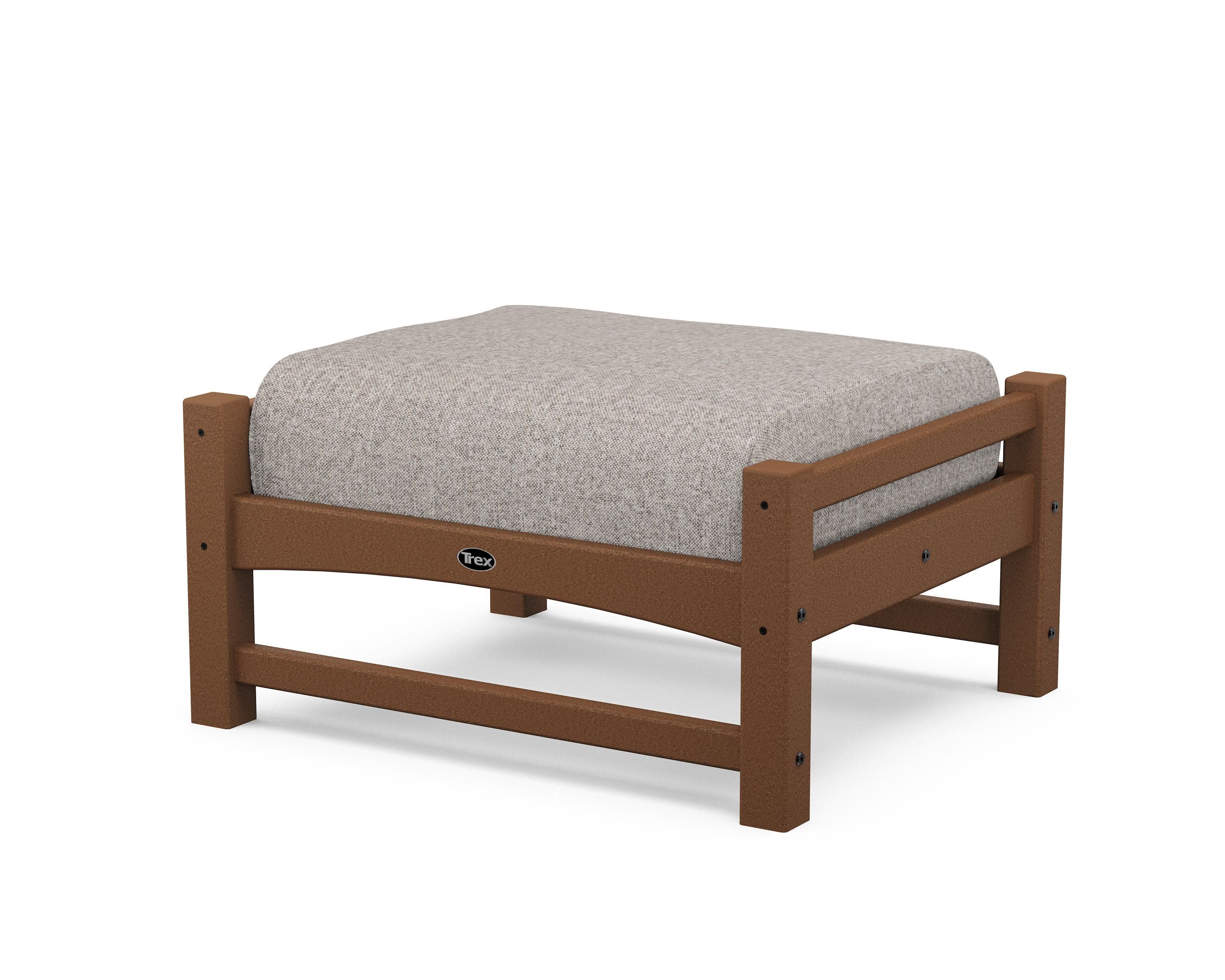 Rockport Club Ottoman in Tree House / Weathered Tweed