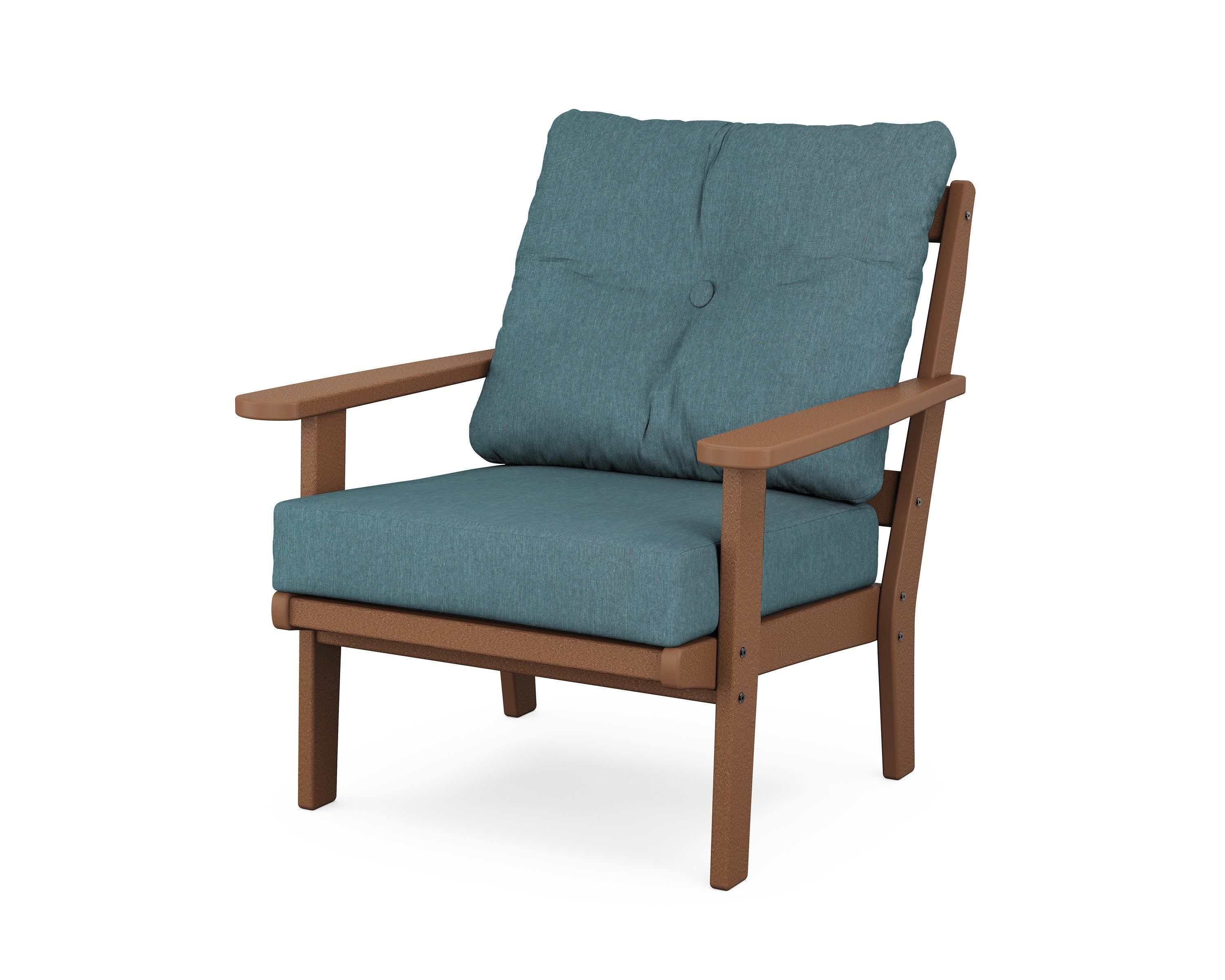Cape Cod Deep Seating Chair in Tree House / Ocean Teal