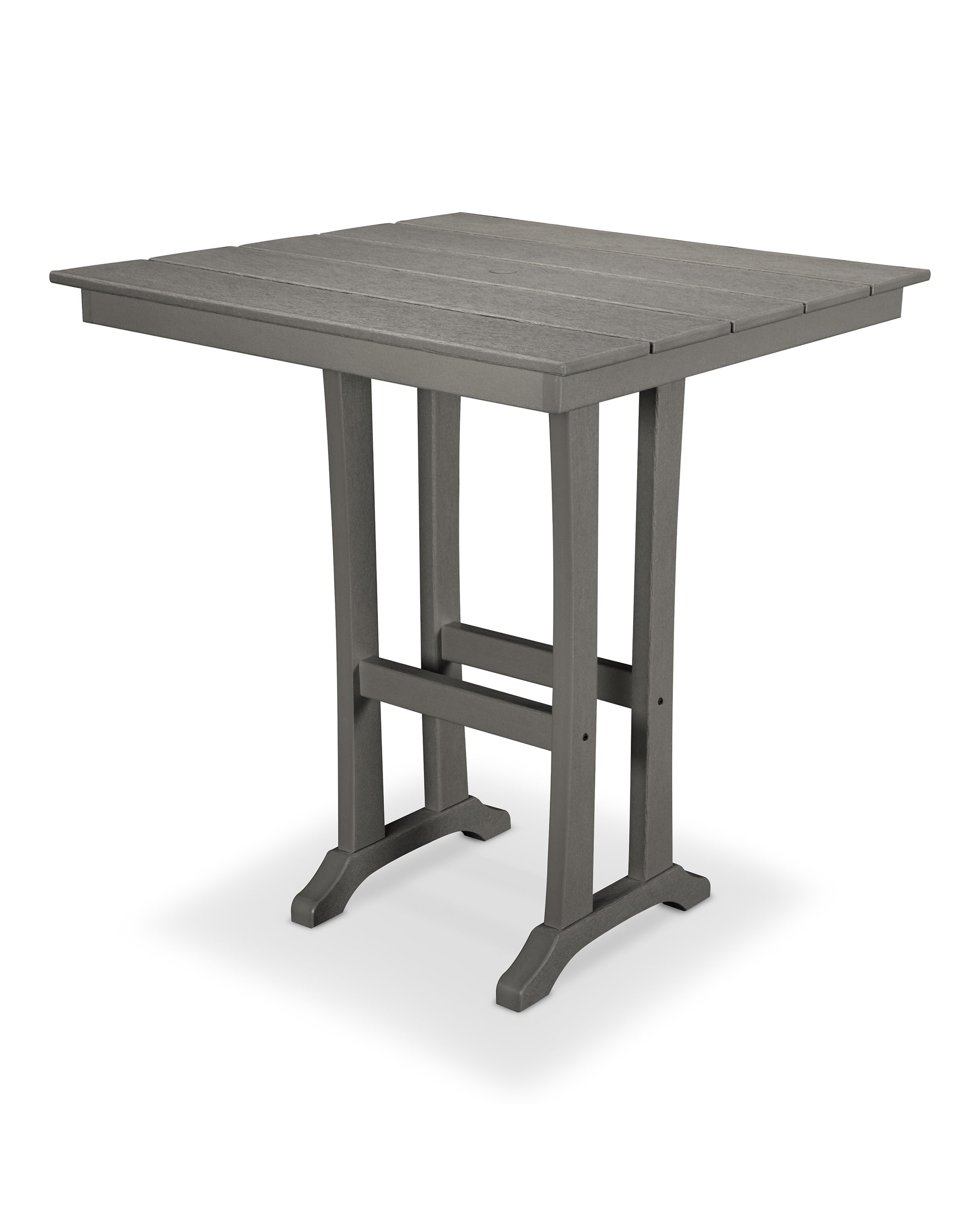 Farmhouse Trestle 37" Bar Table in Stepping Stone