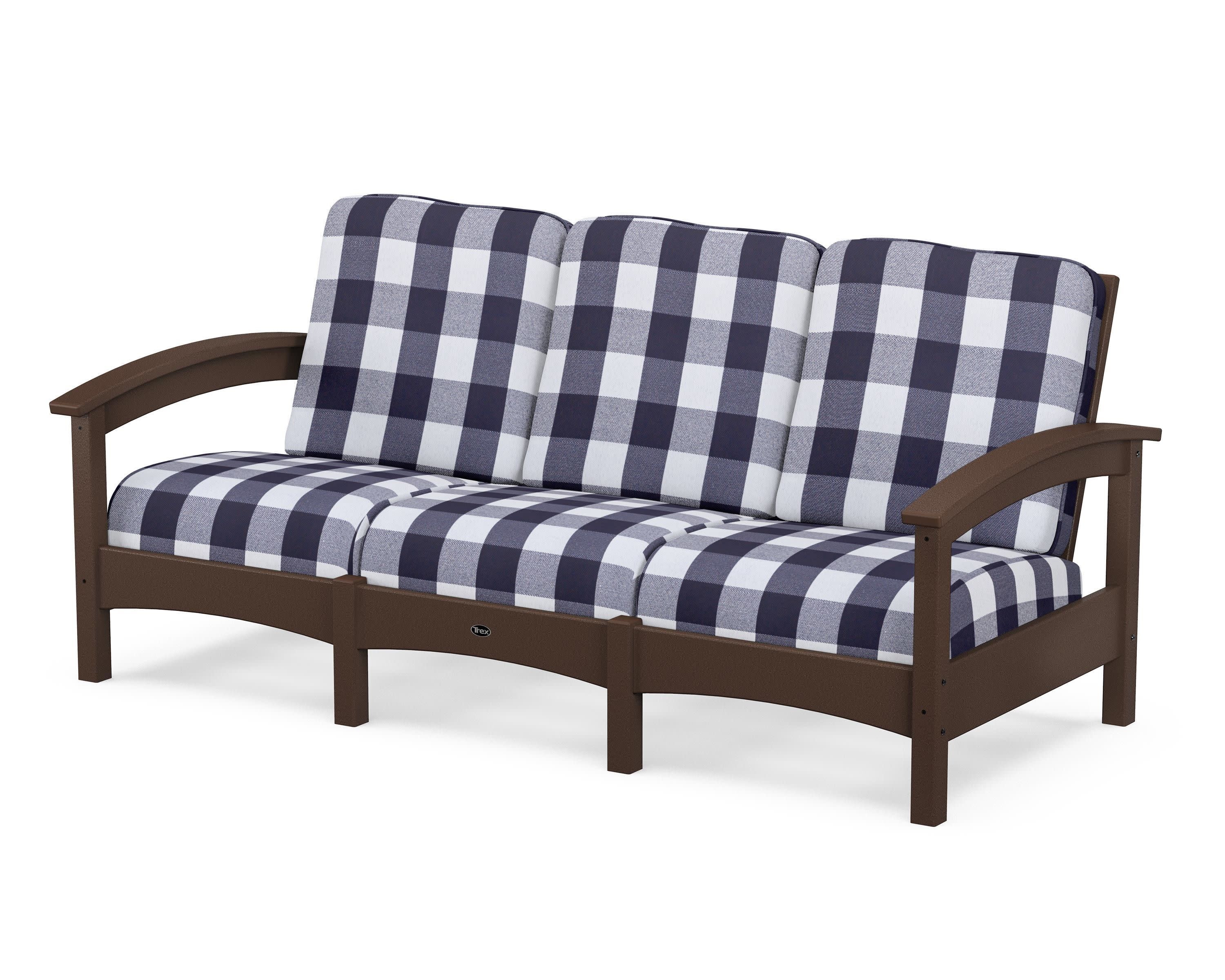 Rockport Club Sofa in Vintage Lantern / Buffalo Plaid Navy