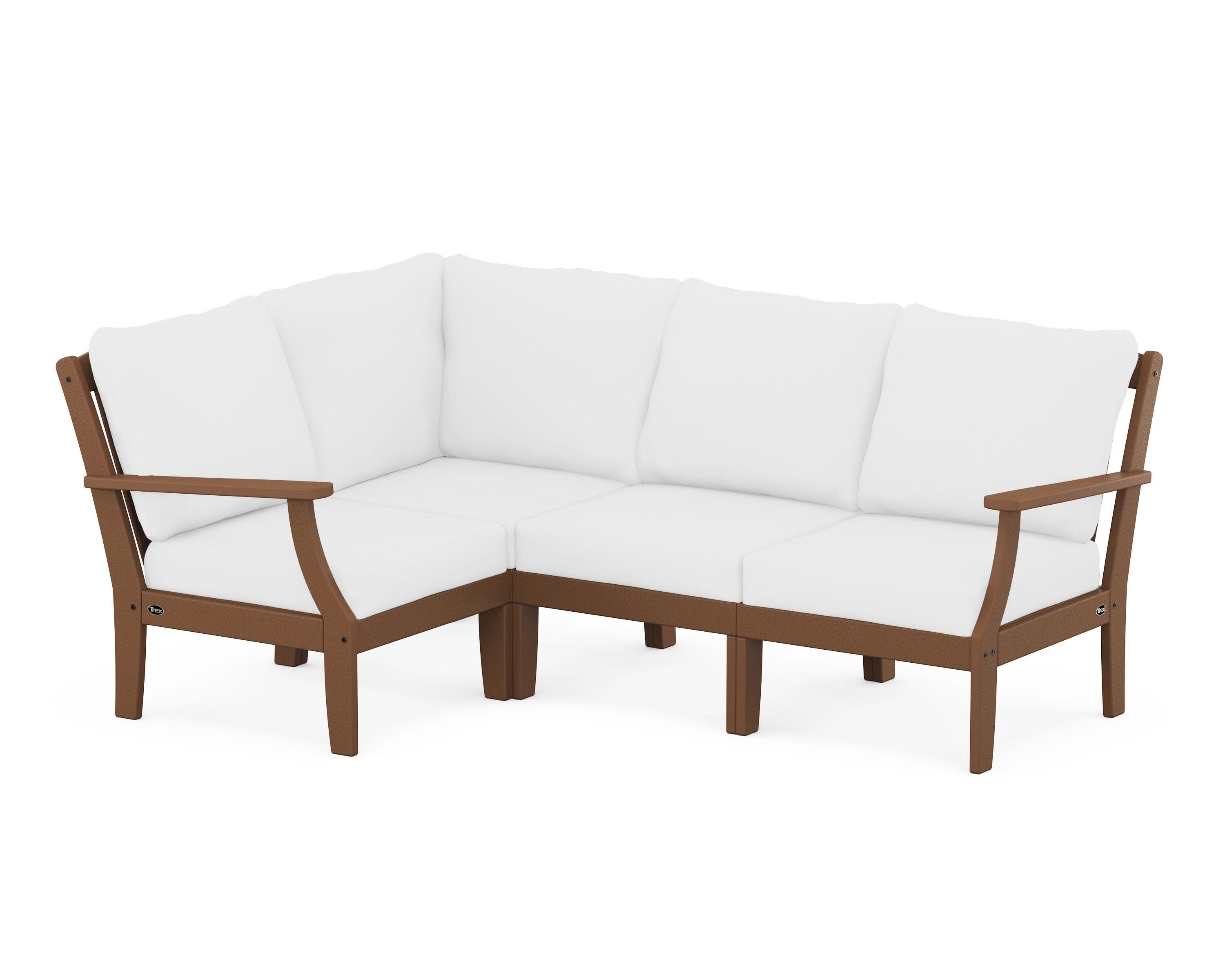 Yacht Club Modular 4-Piece Deep Seating Set in Tree House / Natural