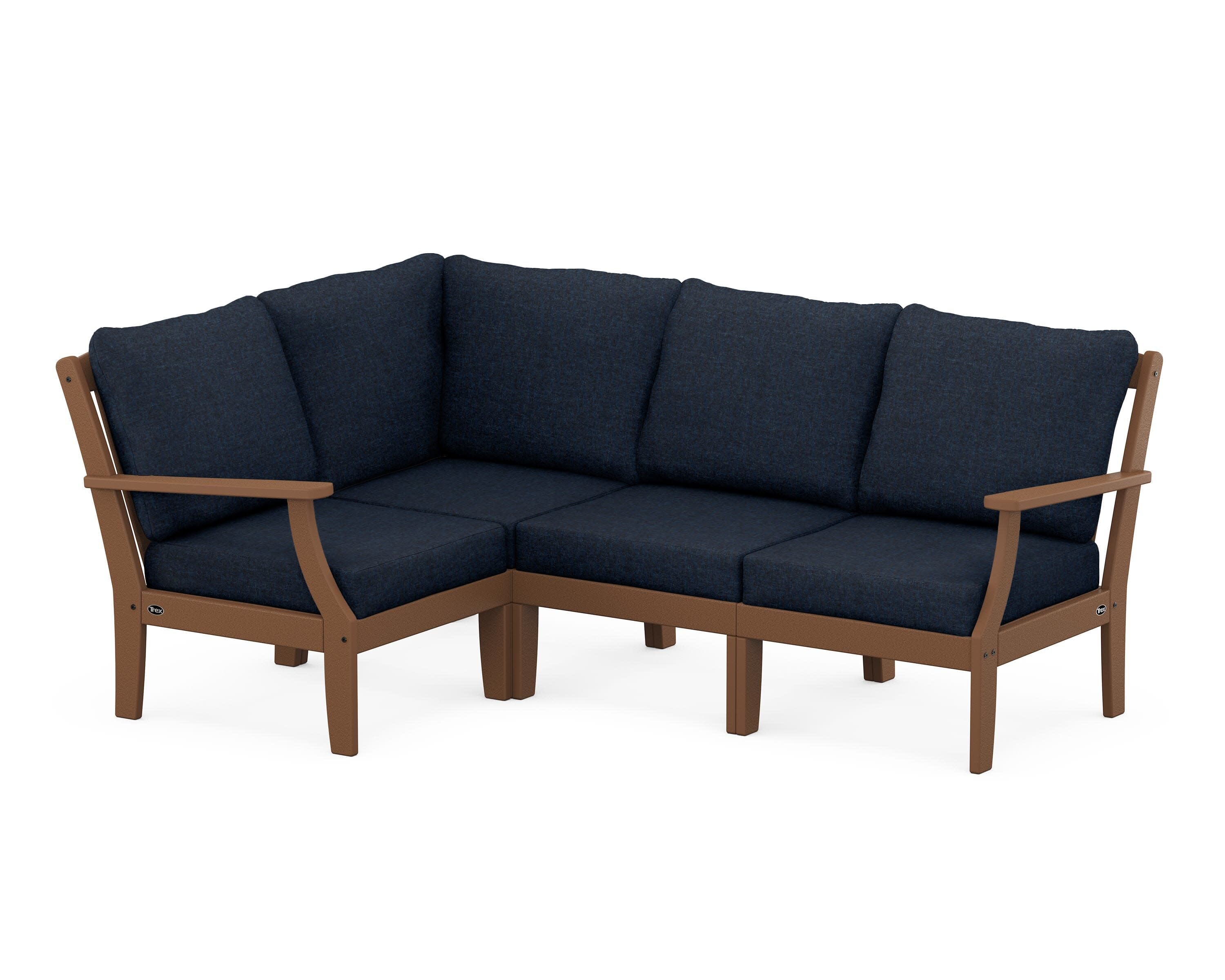 Yacht Club Modular 4-Piece Deep Seating Set in Tree House / Marine Indigo
