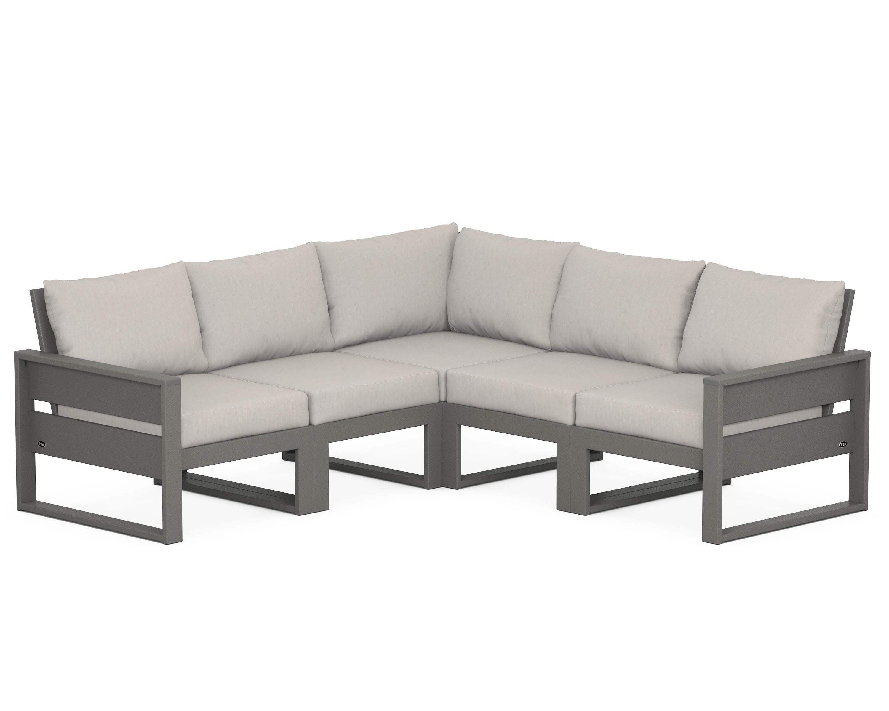 Eastport 5-Piece Sectional in Stepping Stone / Cast Ash