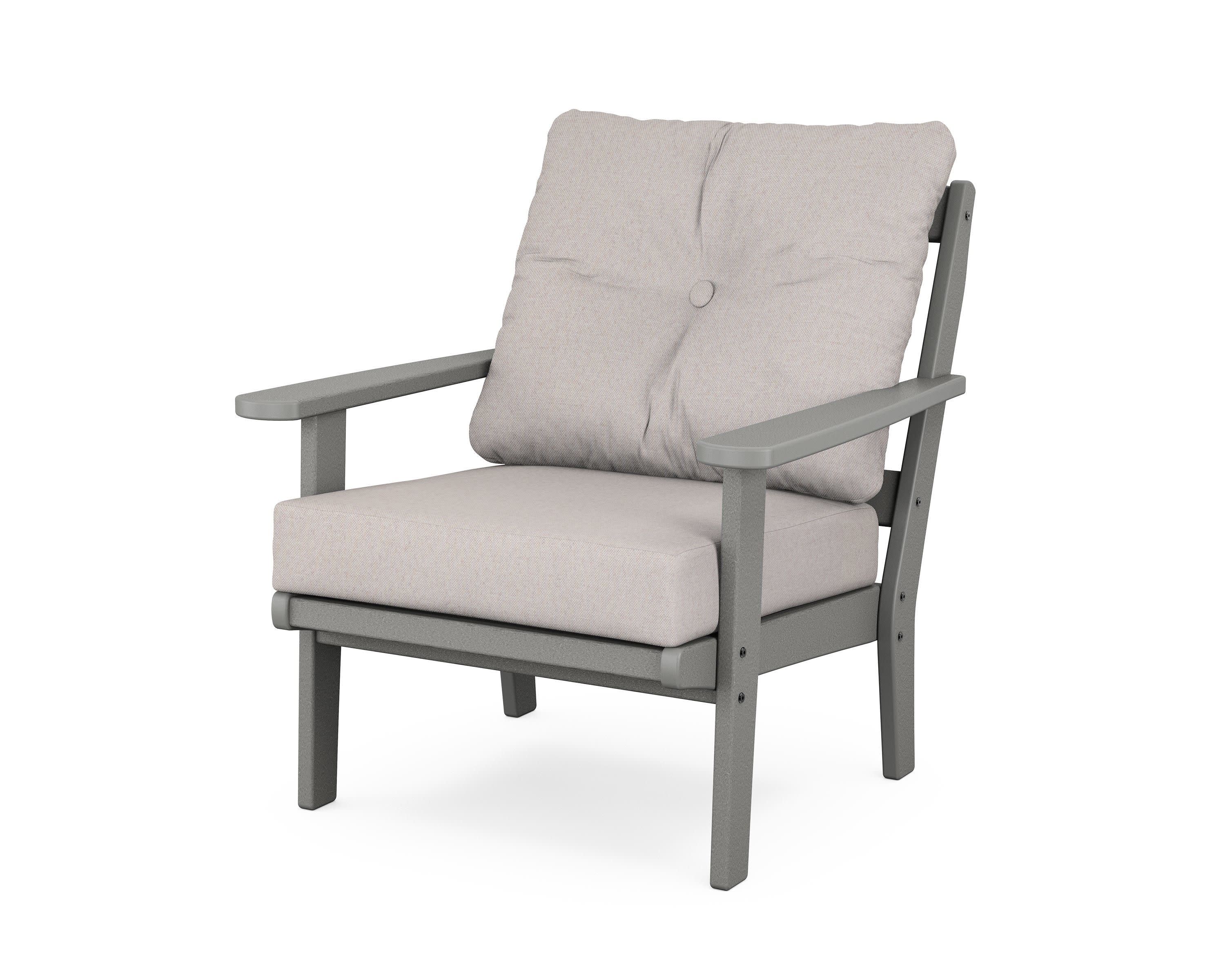Cape Cod Deep Seating Chair in Stepping Stone / Dune Burlap