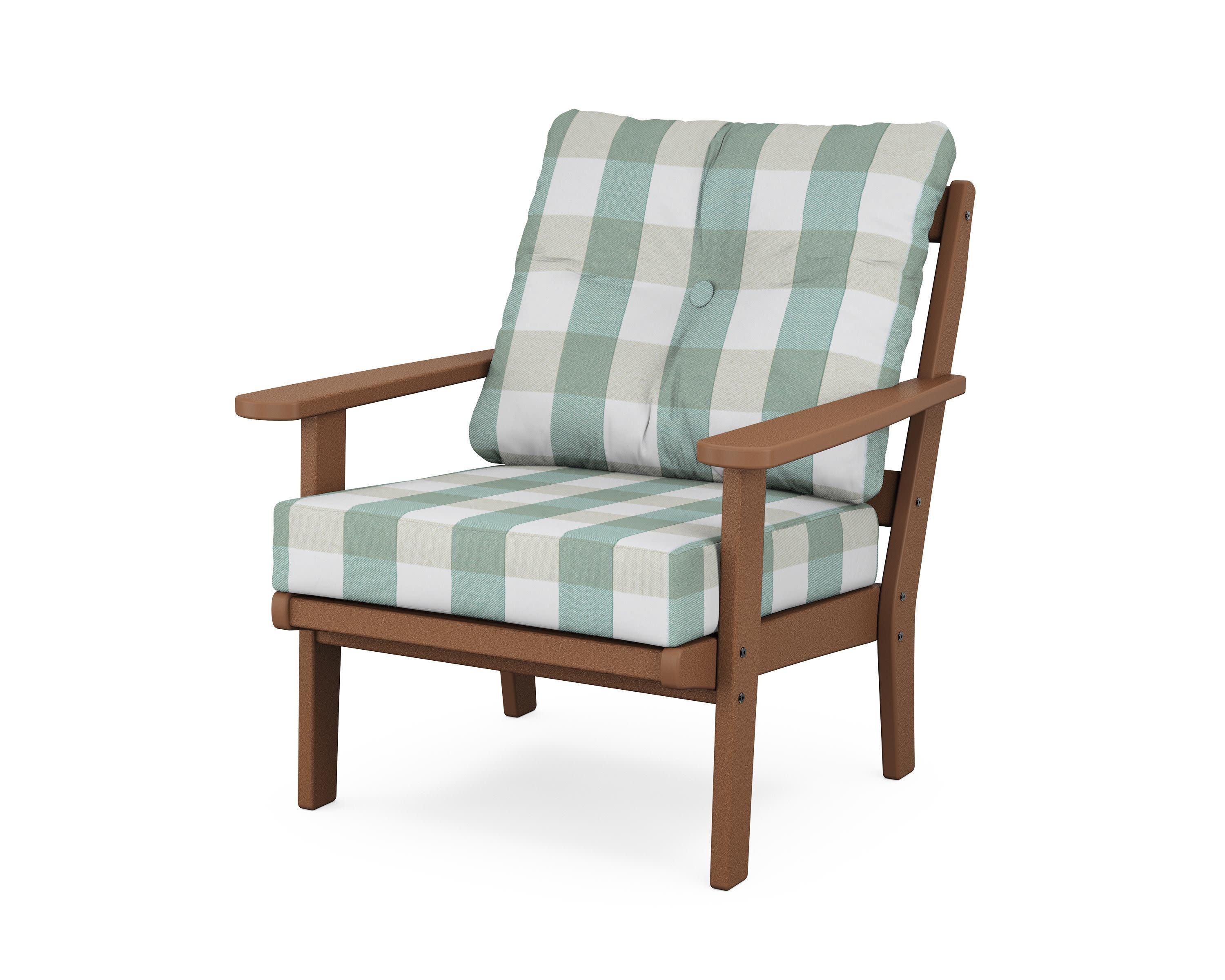 Cape Cod Deep Seating Chair in Tree House / Buffalo Plaid Glacier Spa