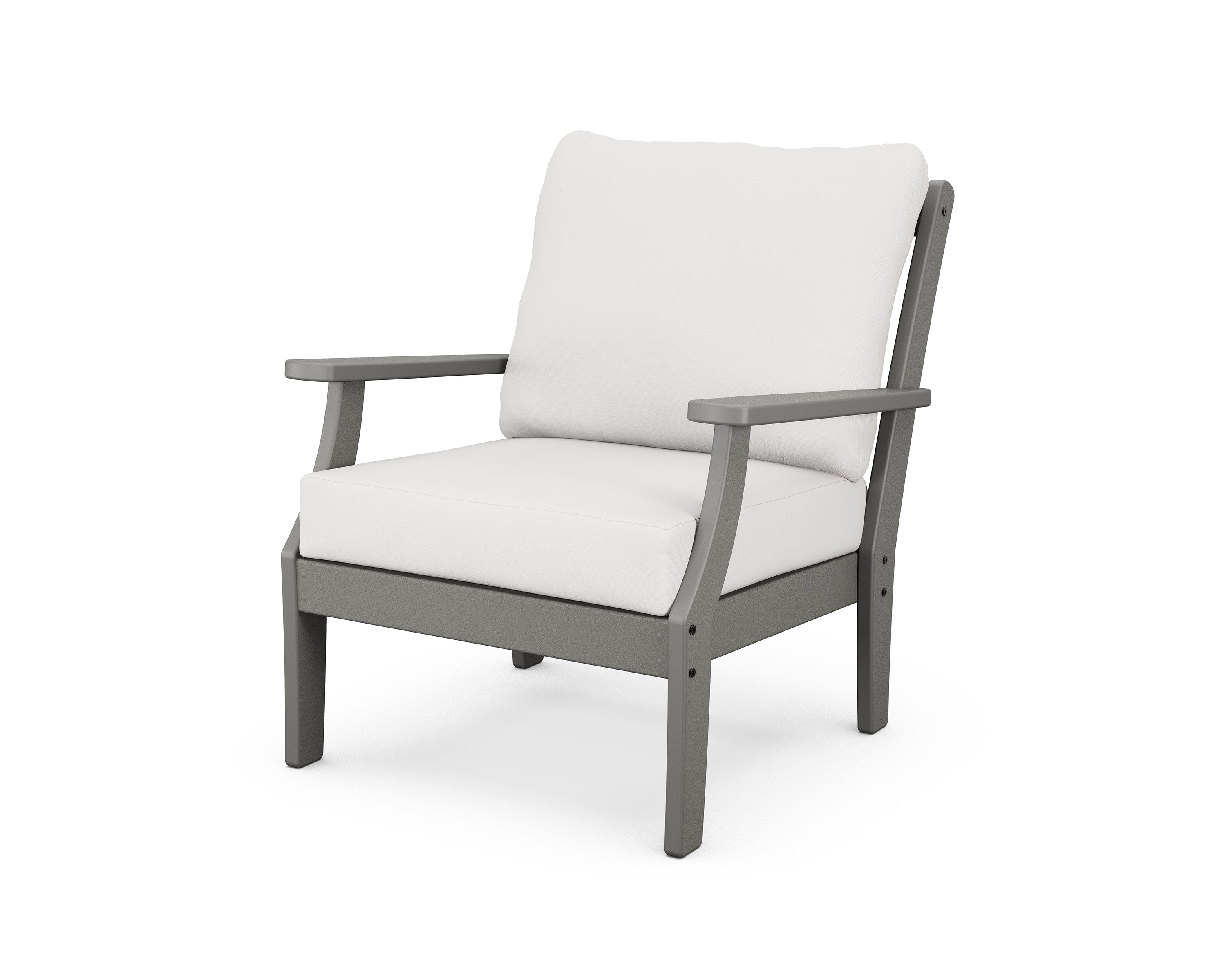 Yacht Club Deep Seating Chair in Stepping Stone / Natural Linen