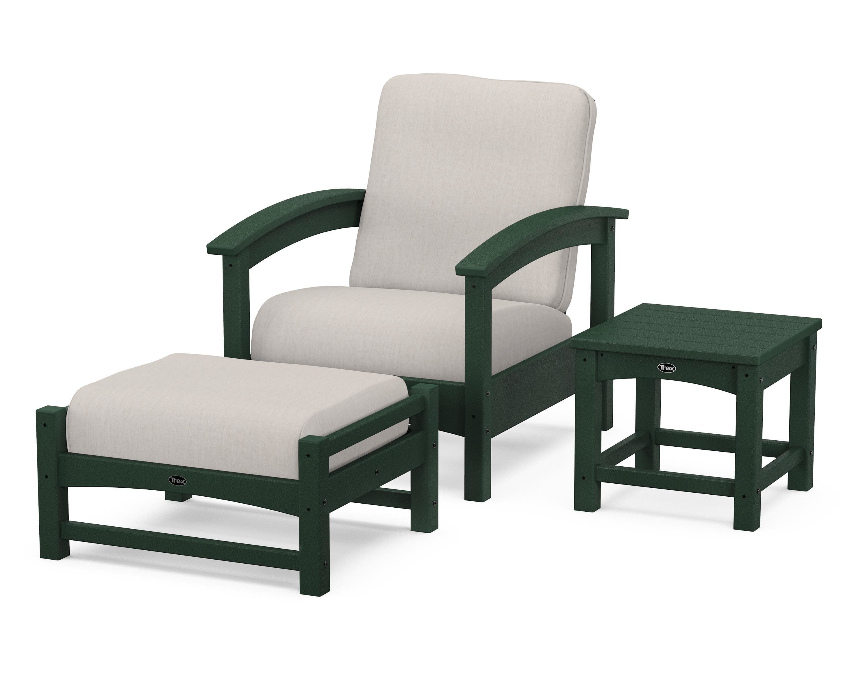 Rockport 3-Piece Deep Seating Set in Rainforest Canopy / Cast Ash
