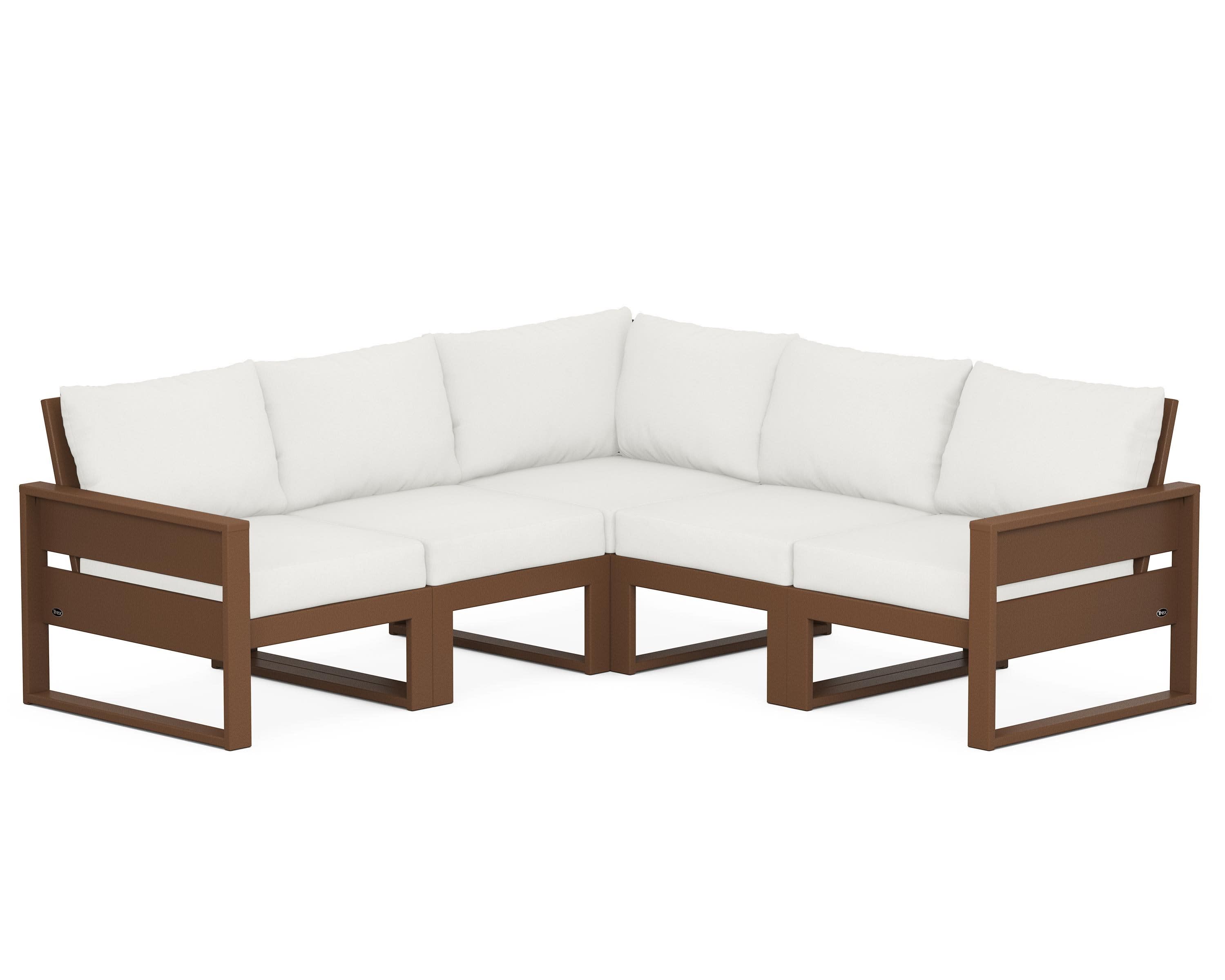 Eastport 5-Piece Sectional in Tree House / Natural Linen