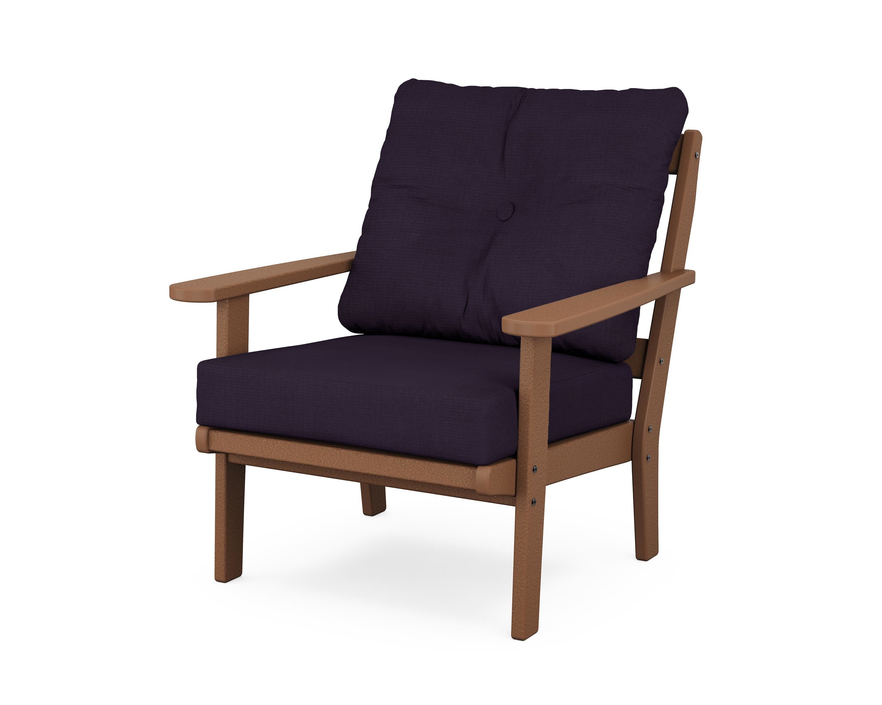 Cape Cod Deep Seating Chair in Tree House / Navy Linen