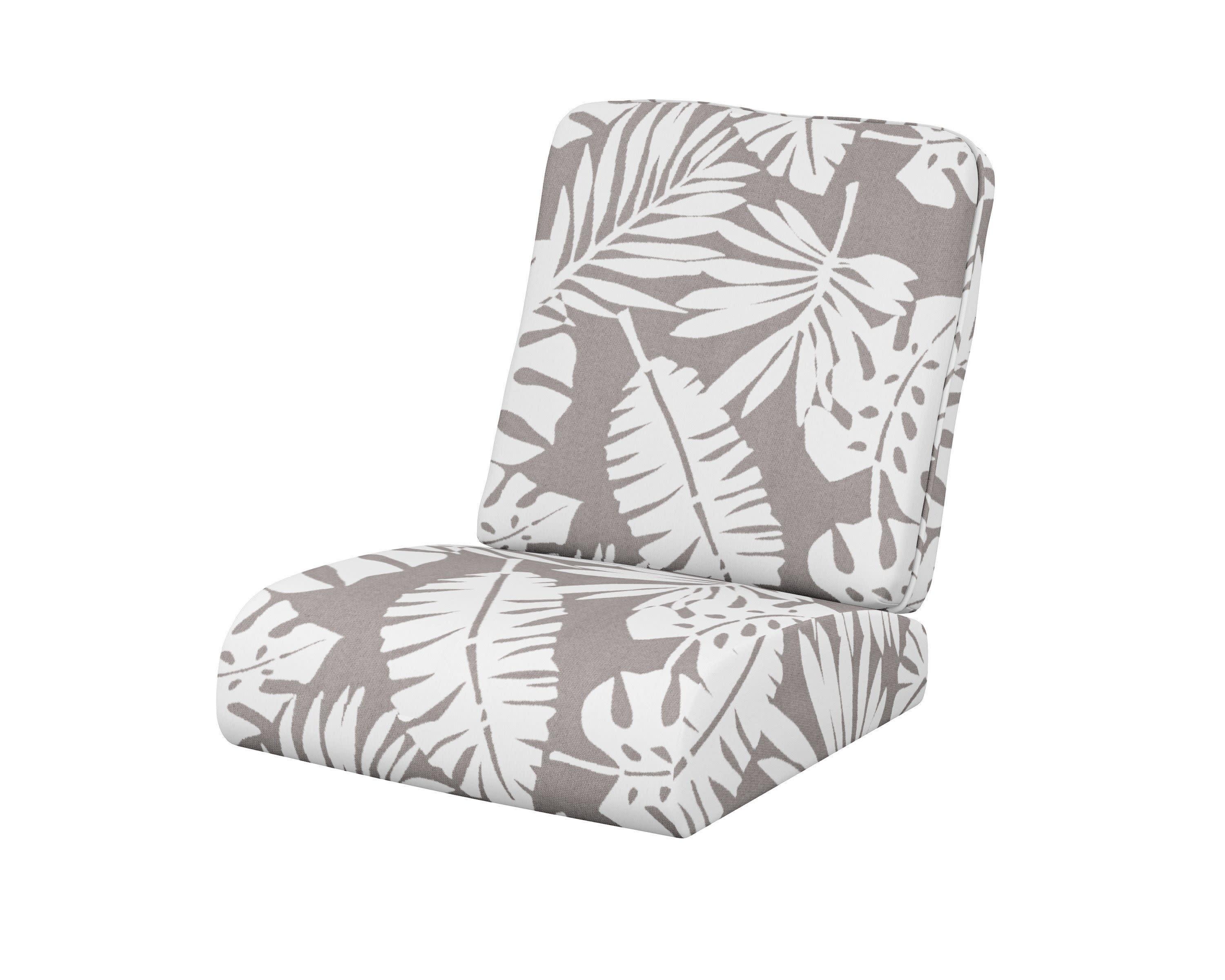 Club Seat/Back Cushion in Leaf Grey Mist