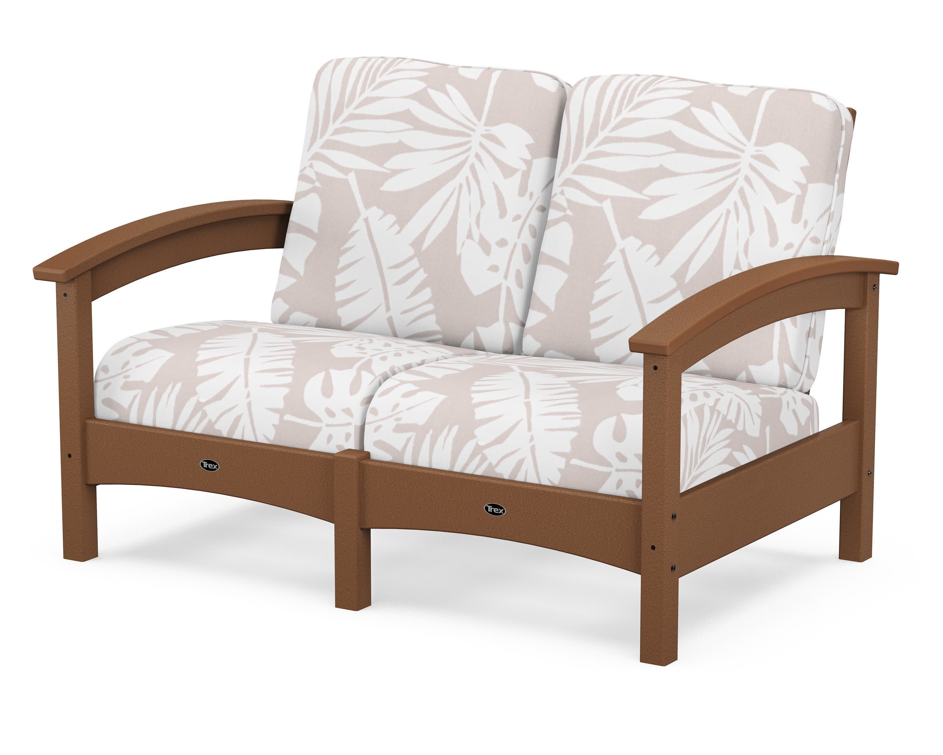 Rockport Club Loveseat in Tree House / Leaf Dune Burlap