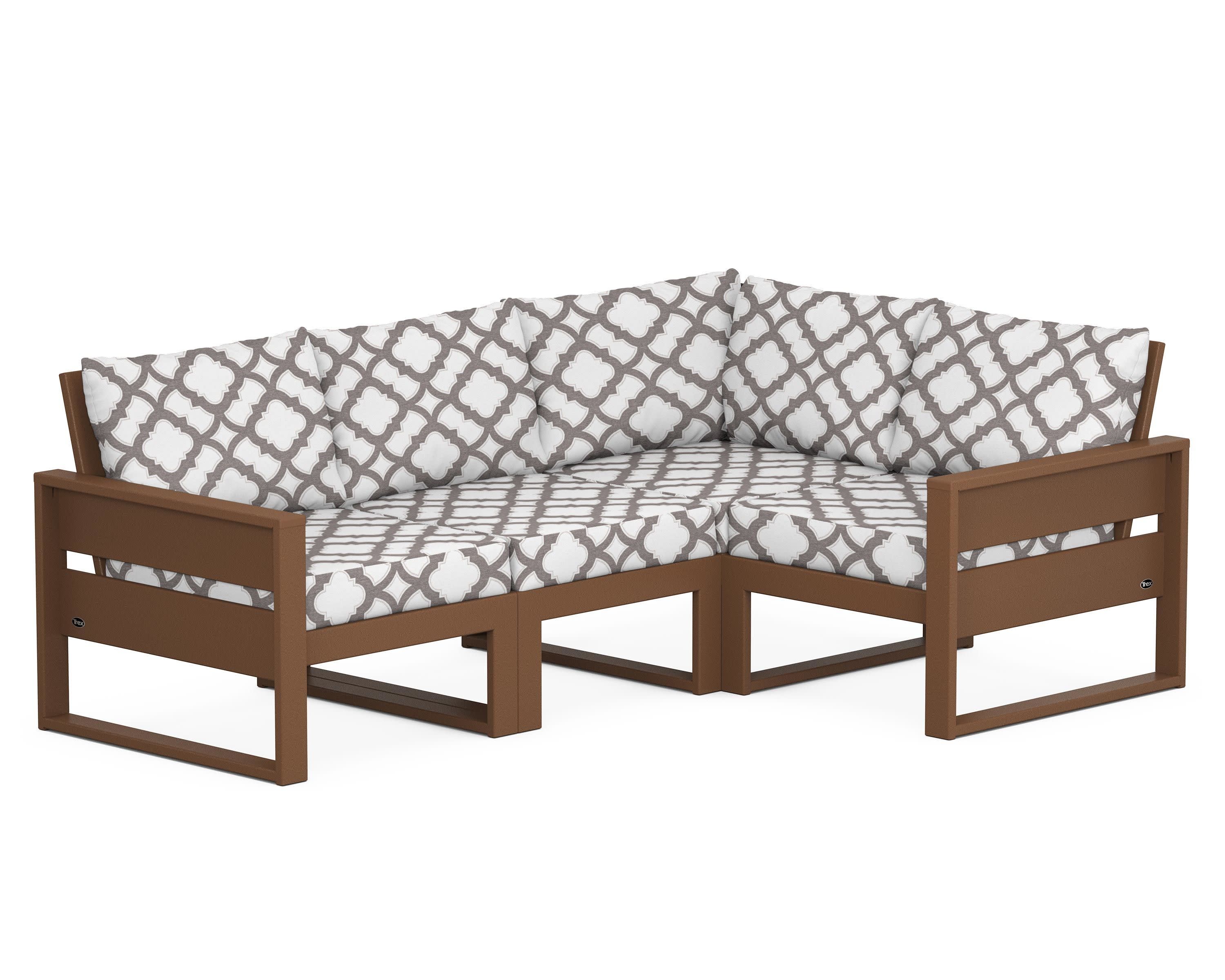 Eastport 4- Piece Sectional in Tree House / Trellis Grey Mist