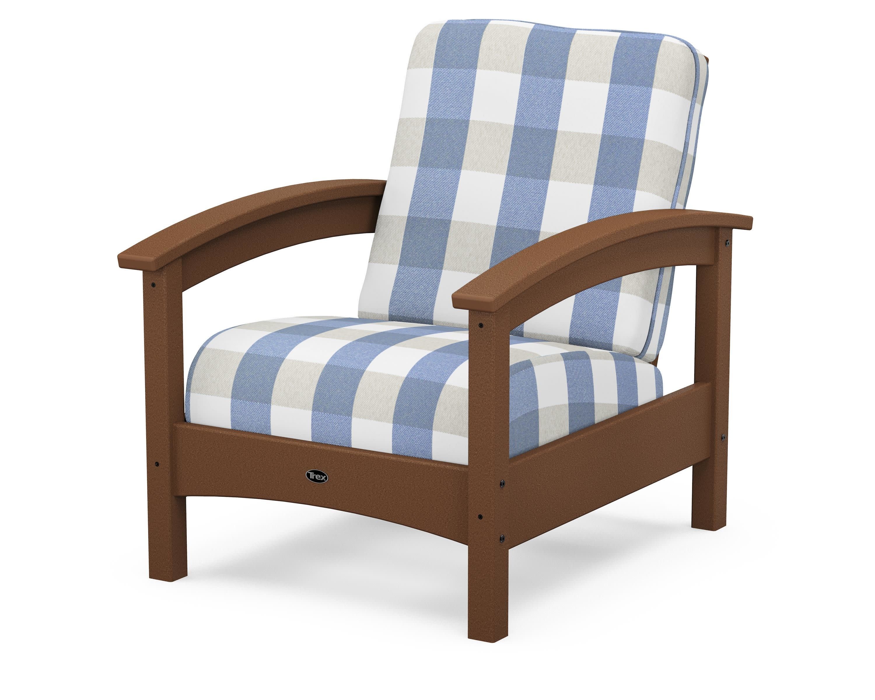 Rockport Club Chair in Tree House / Buffalo Plaid Sky Blue