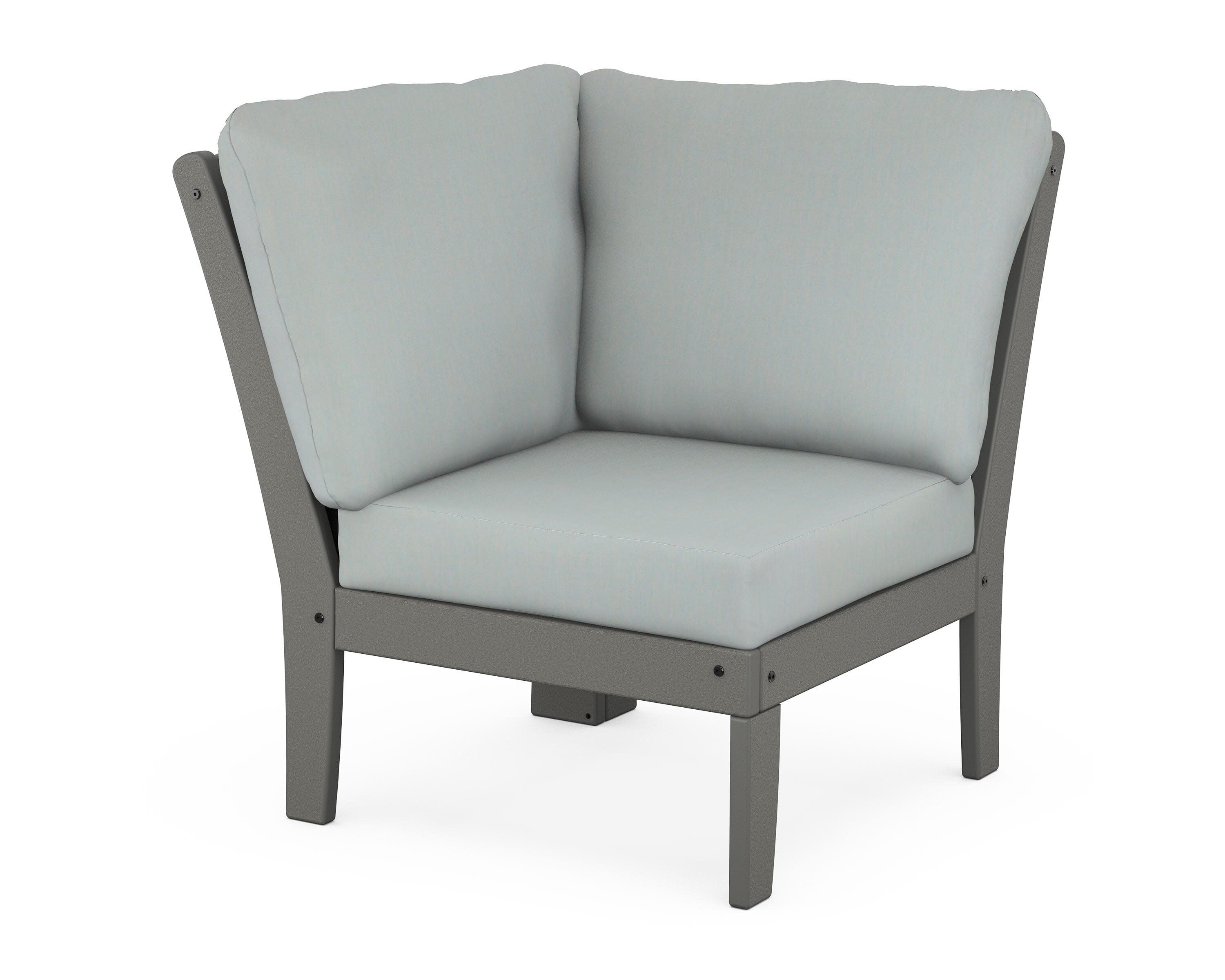 Yacht Club Modular Corner Chair in Stepping Stone / Spa