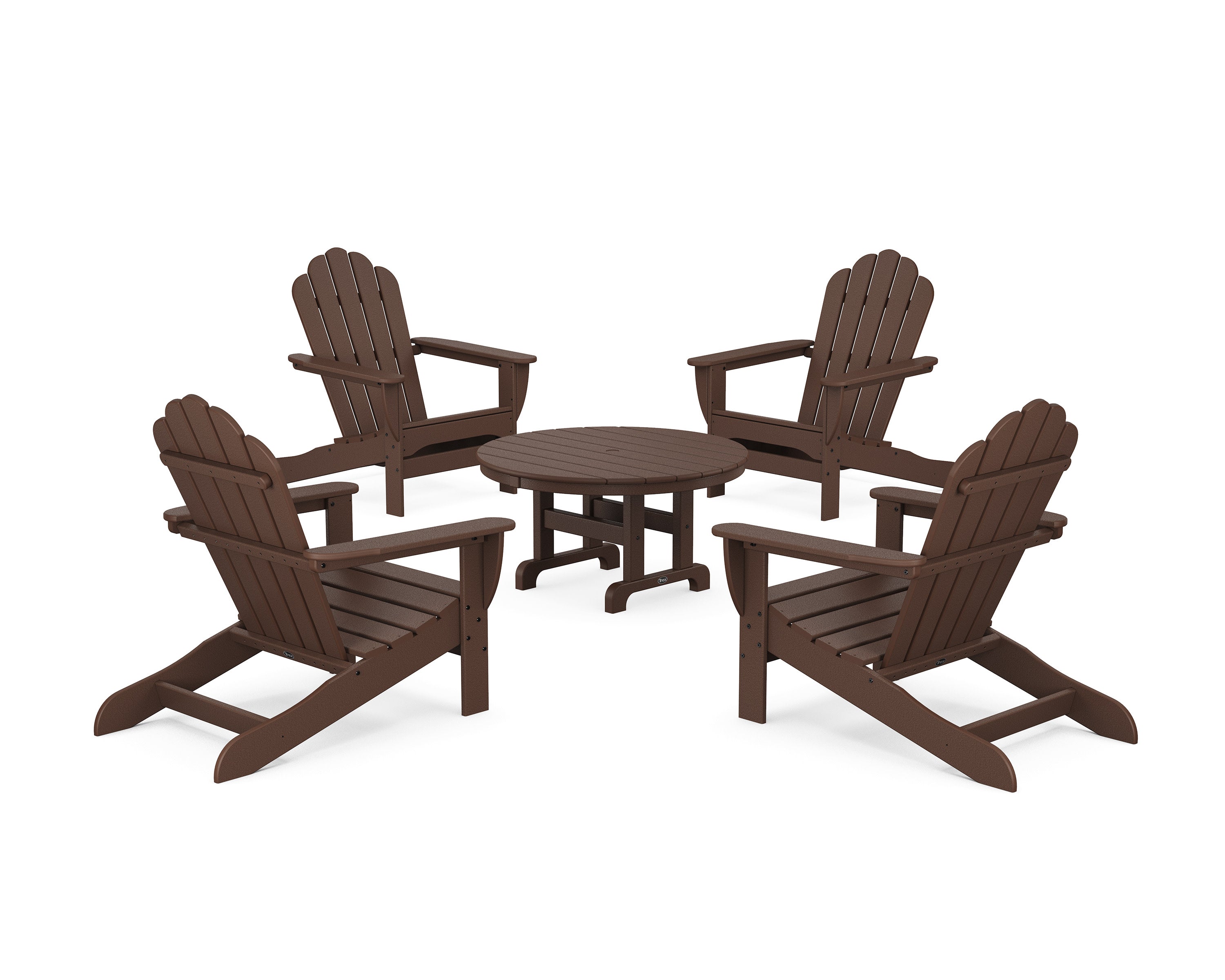 5-Piece Monterey Bay Oversized Adirondack Chair Conversation Group in Vintage Lantern