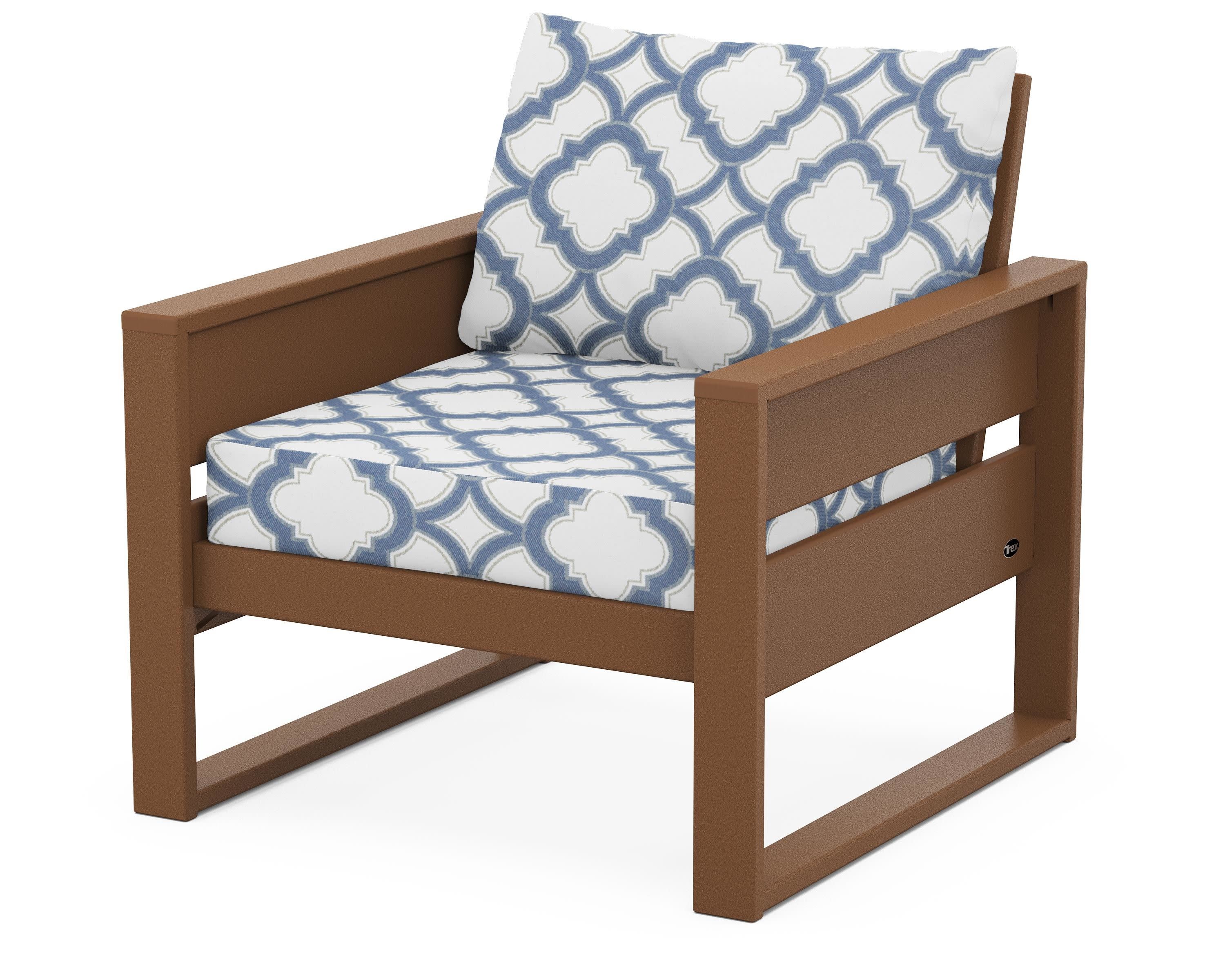 Eastport Club Chair in Tree House / Trellis Sky Blue