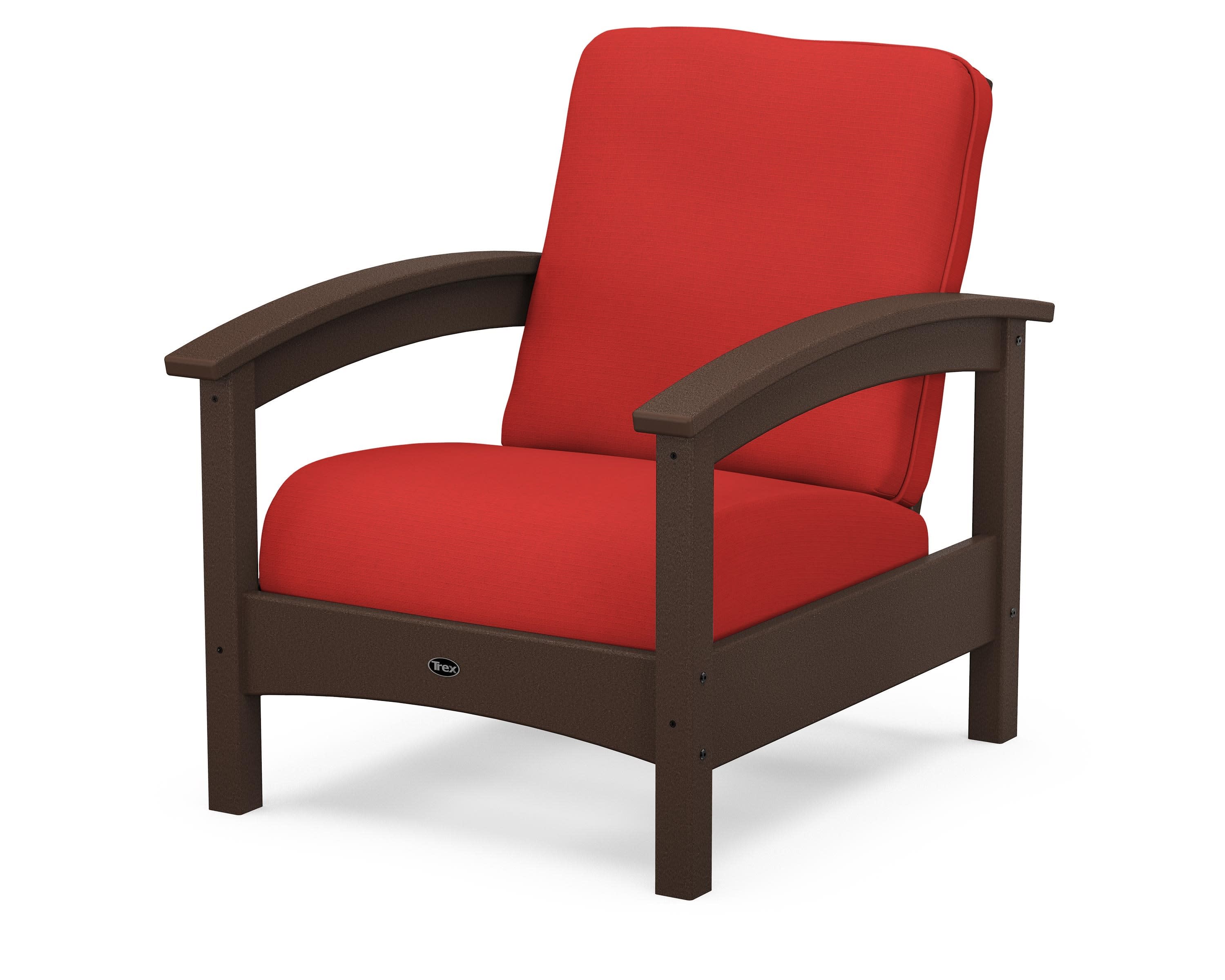 Rockport Club Chair in Vintage Lantern / Crimson Linen