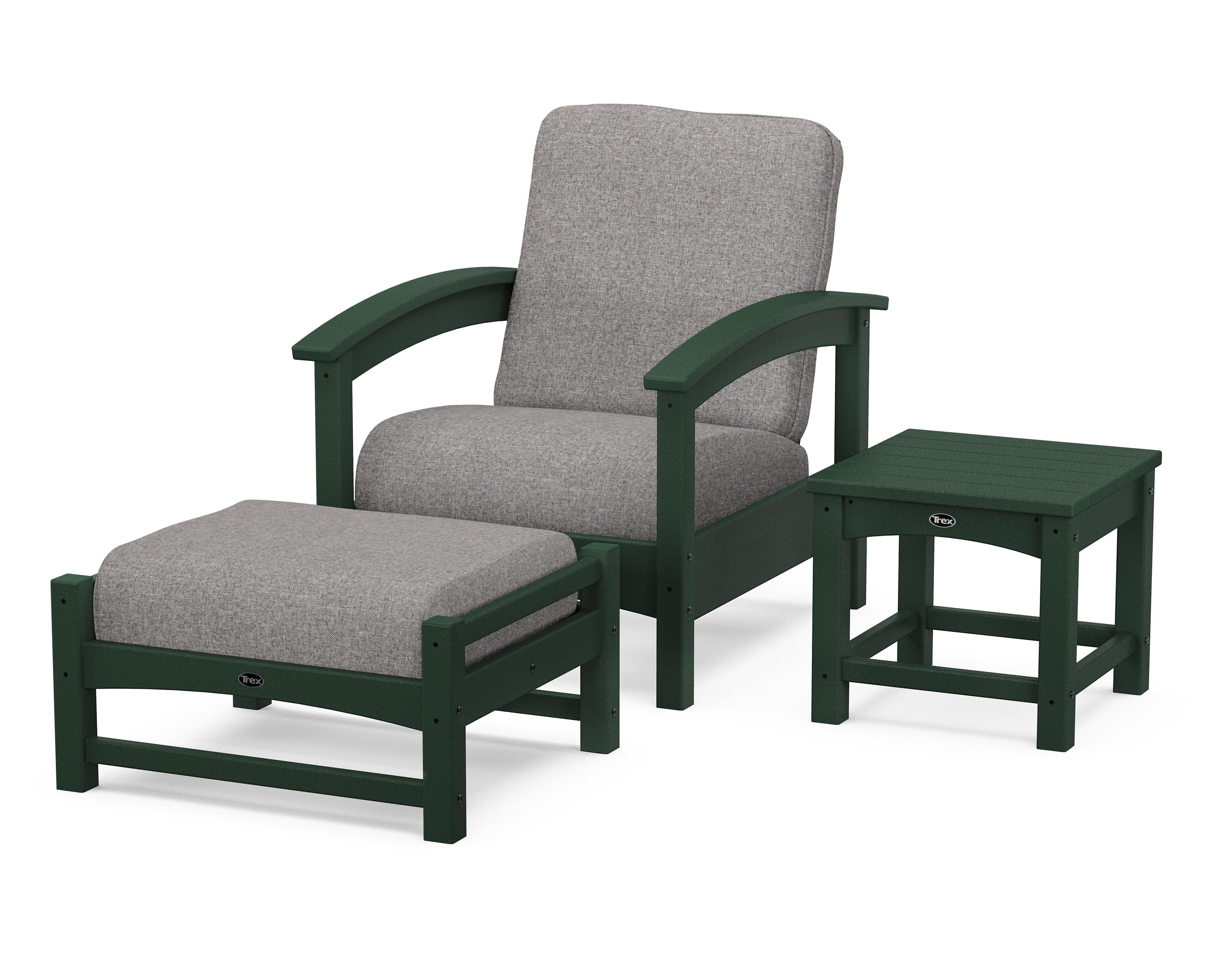 Rockport 3-Piece Deep Seating Set in Rainforest Canopy / Grey Mist