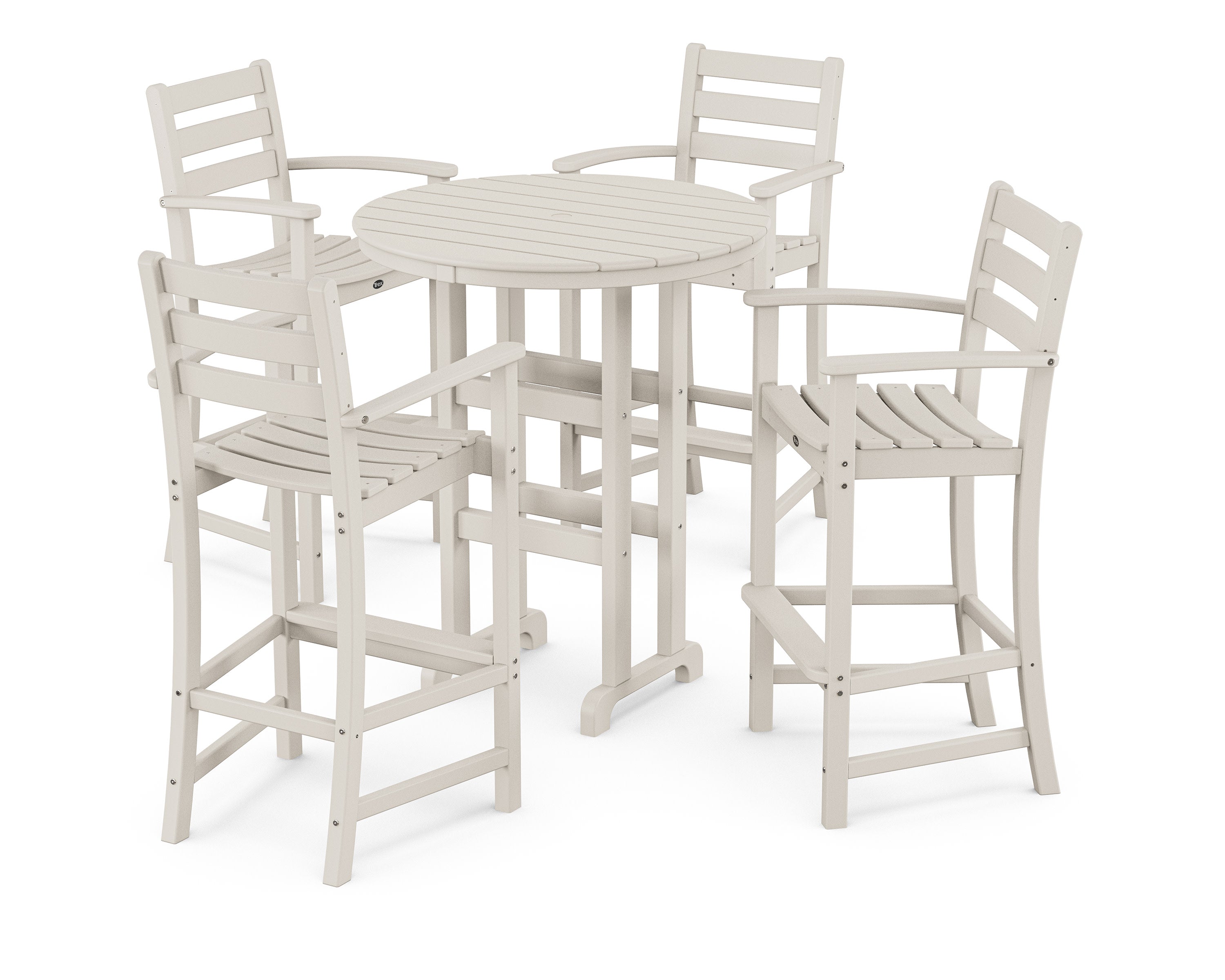 Monterey Bay 5-Piece Round Bar Set in Sand Castle