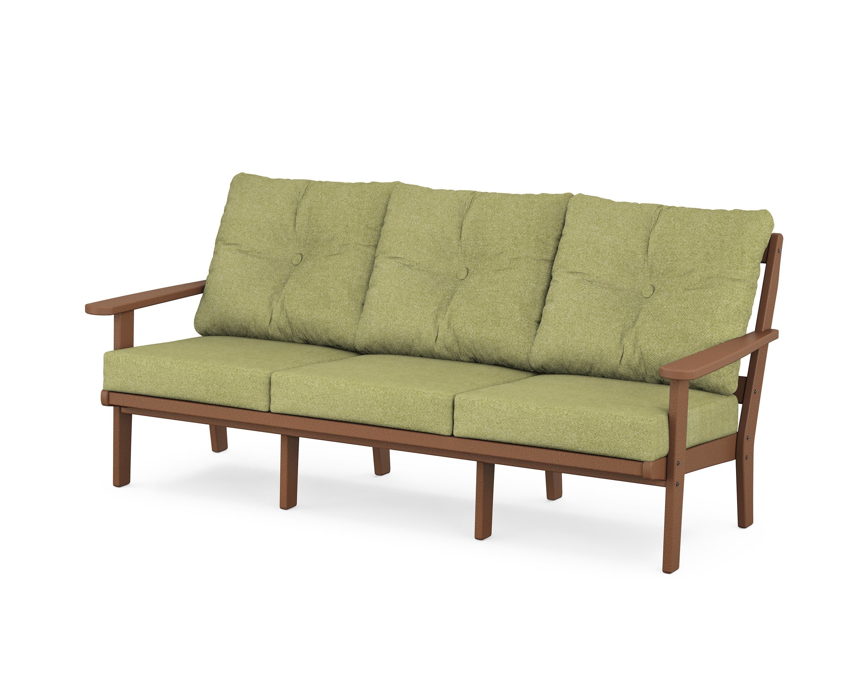 Cape Cod Deep Seating Sofa in Tree House / Chartreuse Boucle